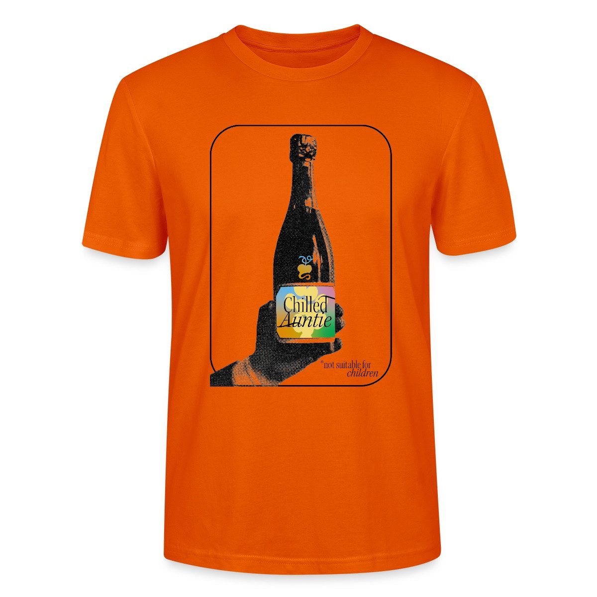 T-Shirt Chilled Auntie Pop-Art Bottle Unisex Bio T-Shirt