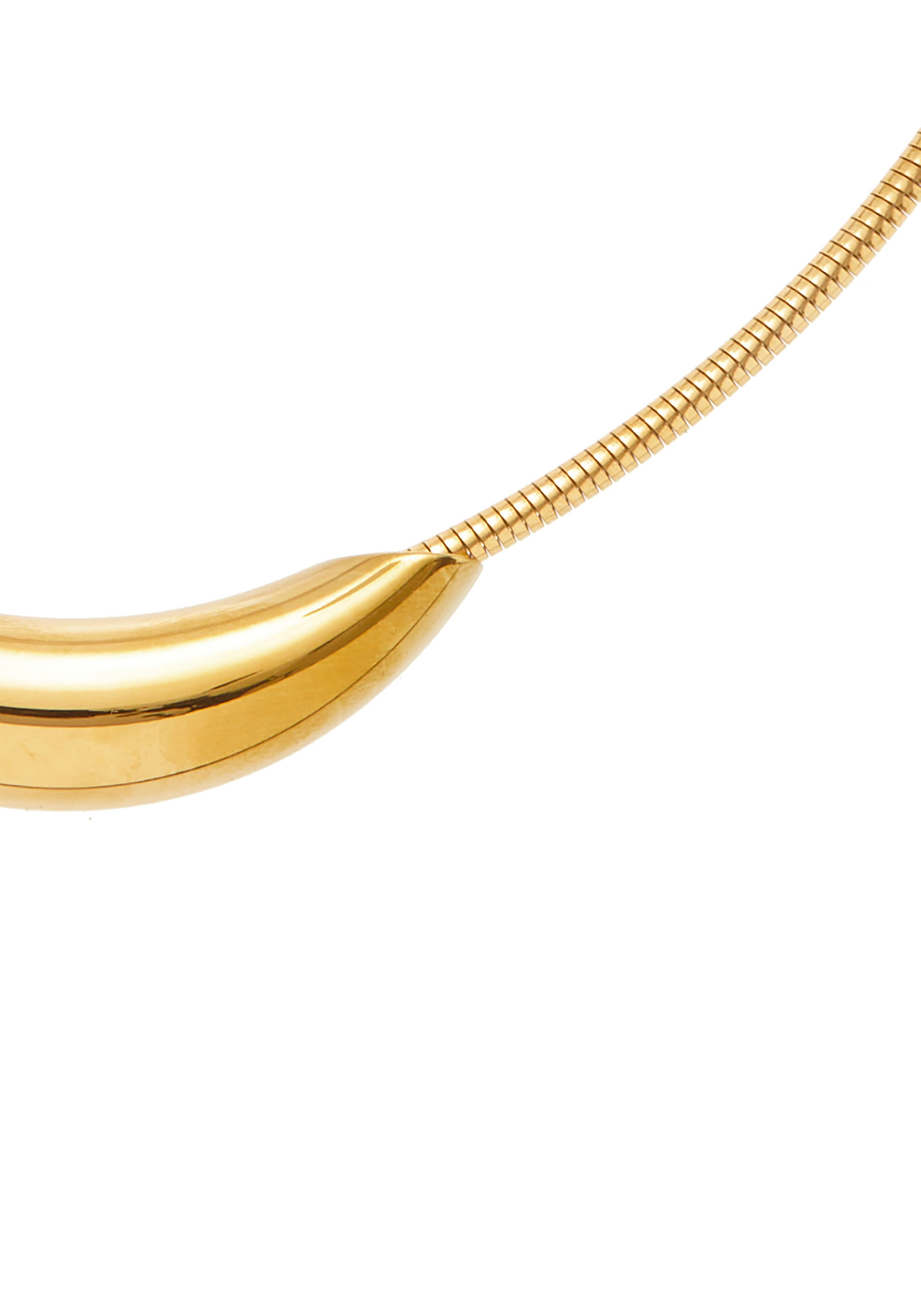 LASCANA Schlangenkette Halskette mit Röhrchen Anhänger, Hochwertiges Collier mit Goldbeschichtung – Bild 4 von 4