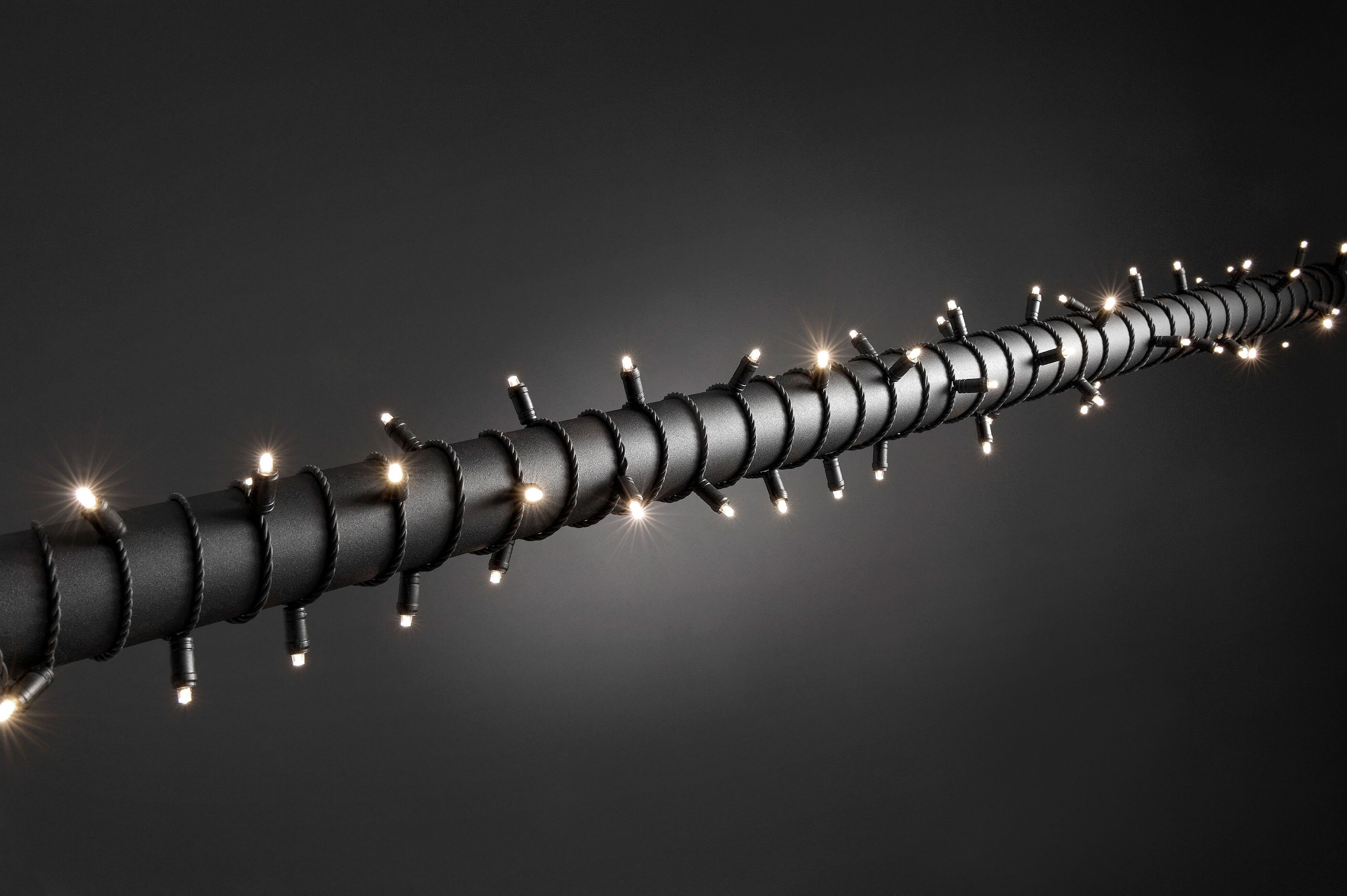 KONSTSMIDE LED-Lichterkette Weihnachtsdeko aussen, 40-flammig, Micro LED Lichterkette, schutzisoliert/umgossen, 40 warm weiße Dioden