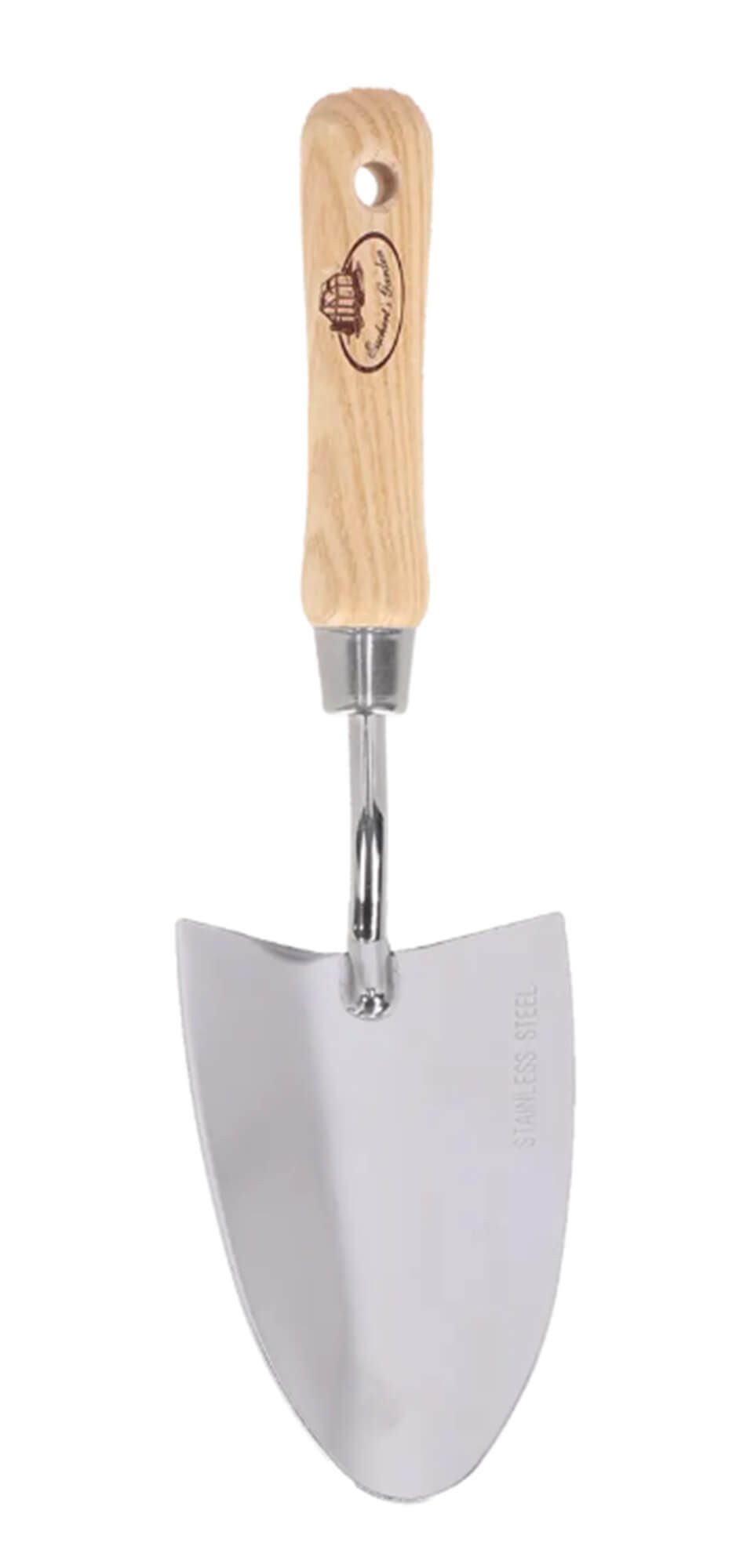 degawo Gartenpflege-Set Blumenkelle Edelstahl 2 mm mit Eschenholzgriff für Gartenarbeit