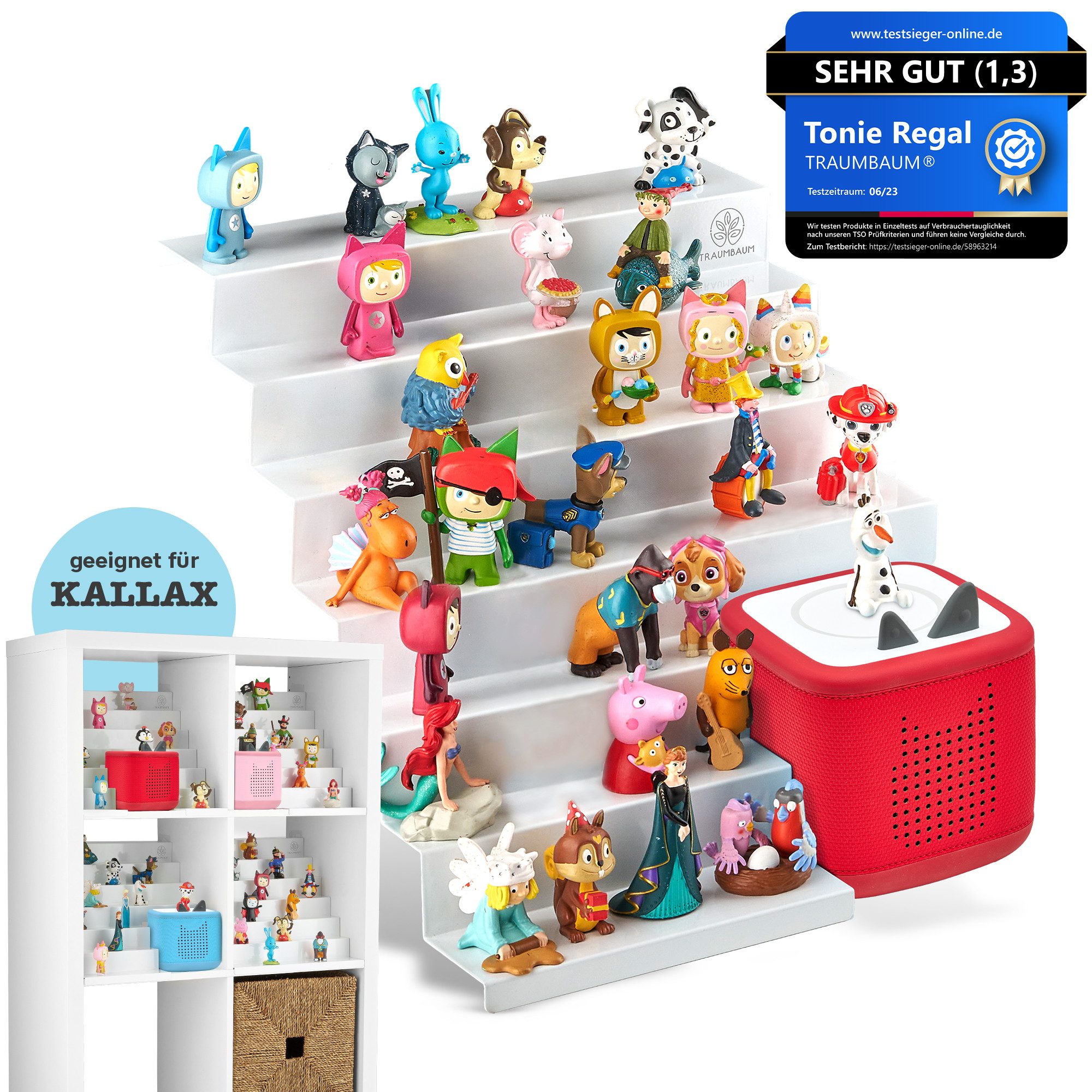 TRAUMBAUM® Kinderregal Tonie Regal als Einsatz für IKEA KALLAX, vollständig magnetisch