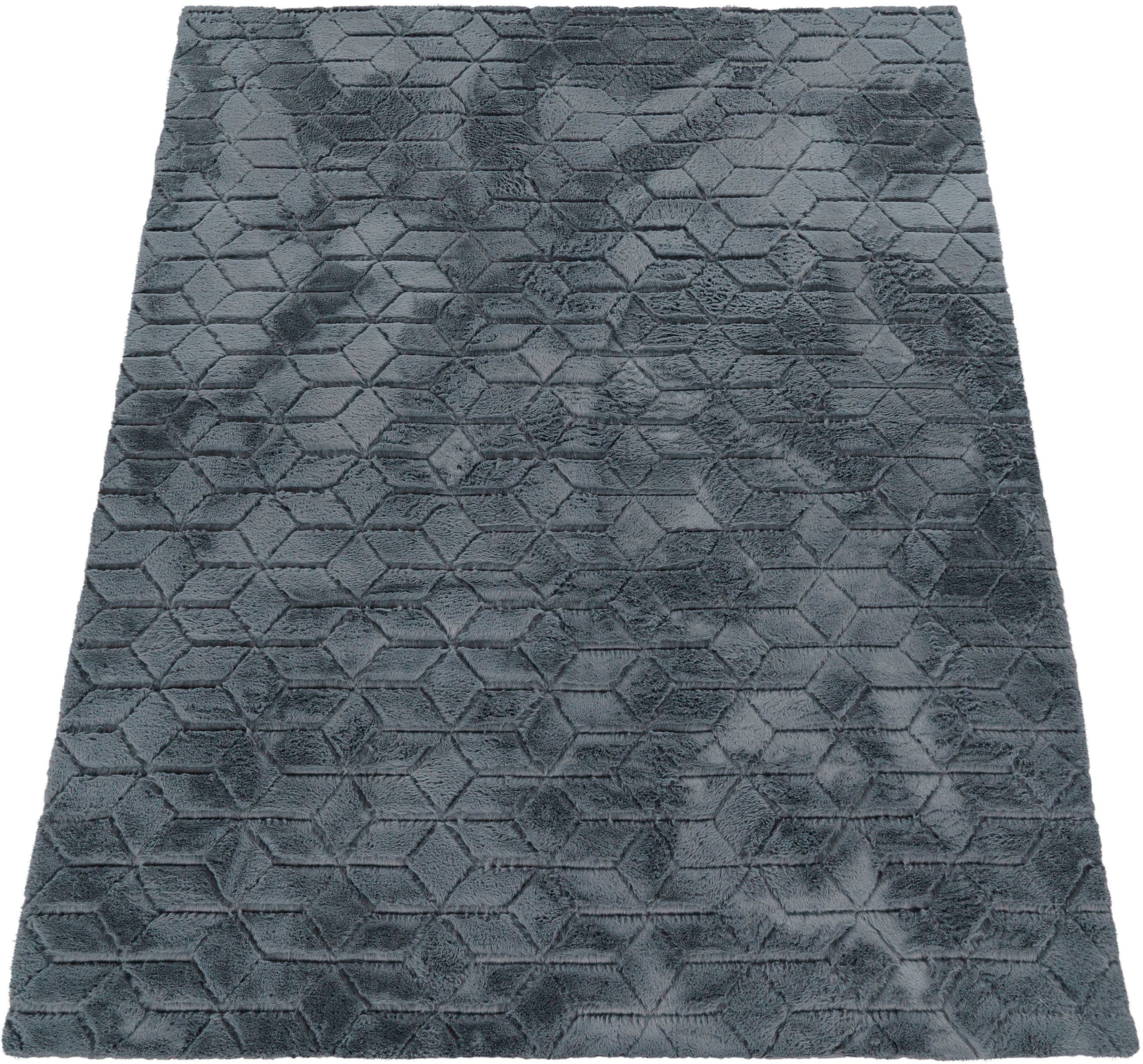 Paco Home Hochflor-Teppich »Arnheim 745«, rechteckig, 26 mm Höhe, Uni Farbe günstig online kaufen
