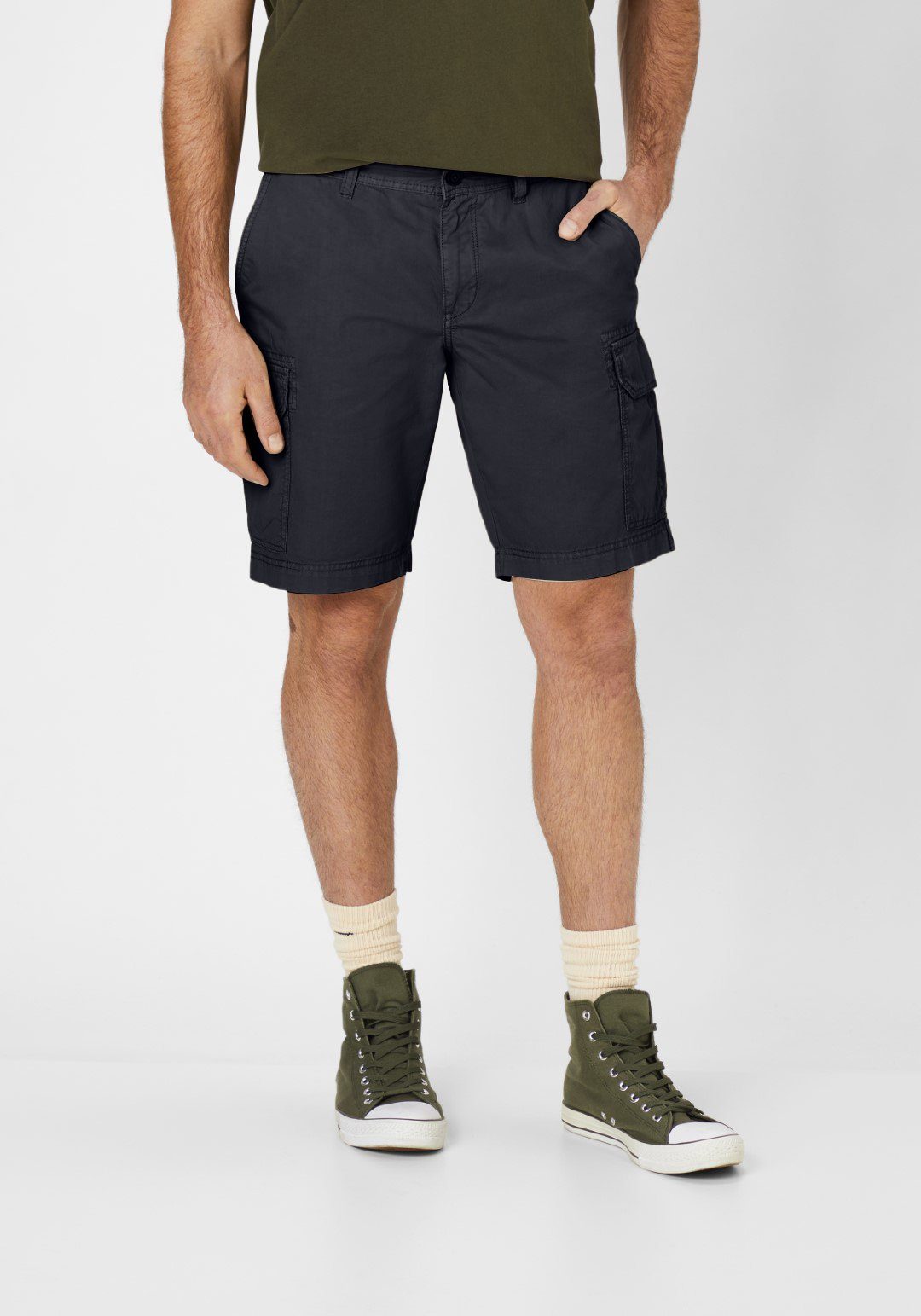 Redpoint Cargobermudas Straight-Fit Baumwolle Bermudas CALGARY navy reiner aus