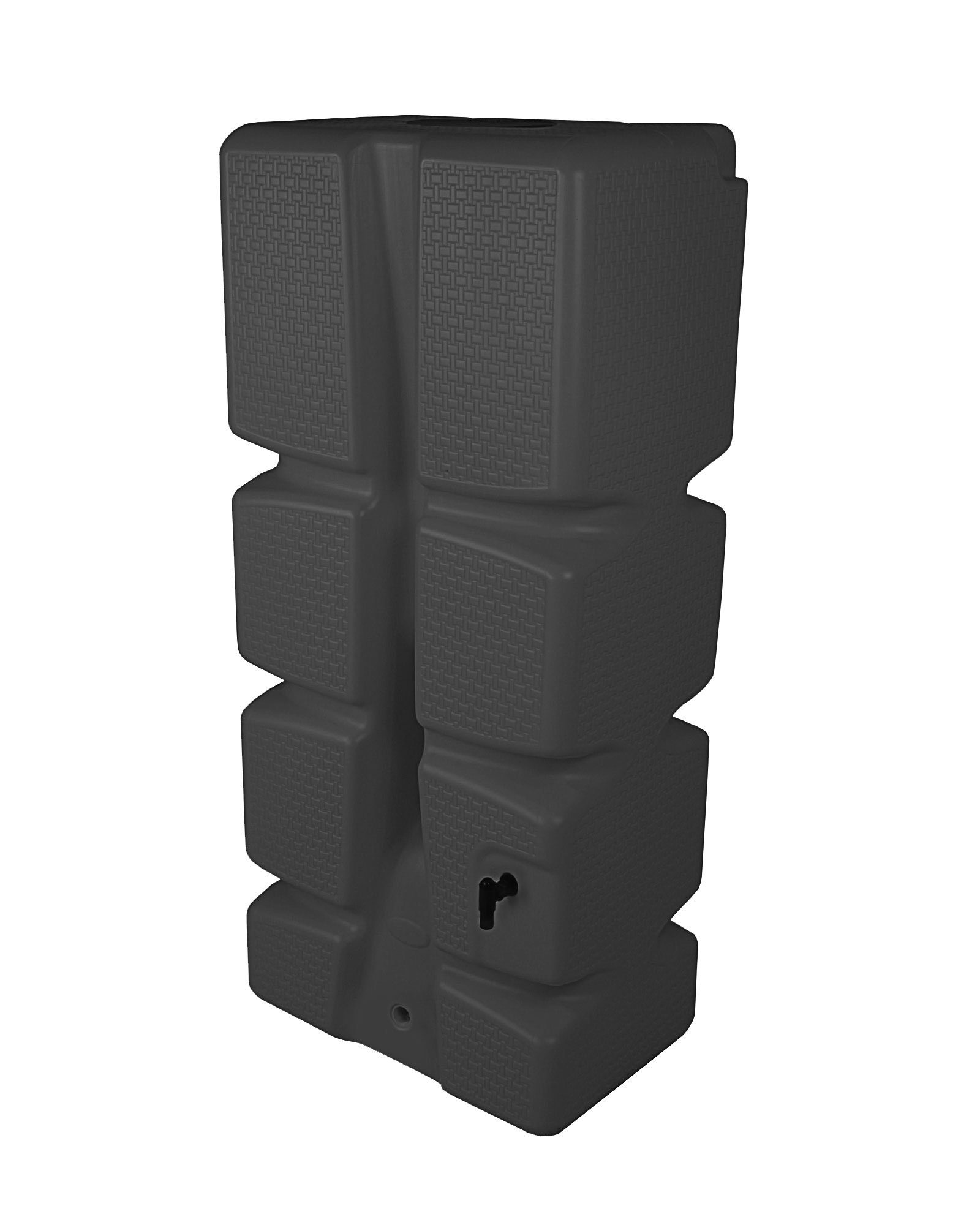 ONDIS24 Regenwassertank Wasserspeicher Wandtank Eco 300/310 Liter, 310 l, anthrazit Komplettset inkl. Wasserhahn und Deckel
