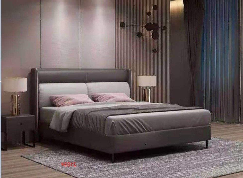 Xlmoebel Polsterbett Doppelbett Dubai aus Holz im modernen Hotel-Stil (Bett, 1-tlg., Bett), Hergestellt in Europa