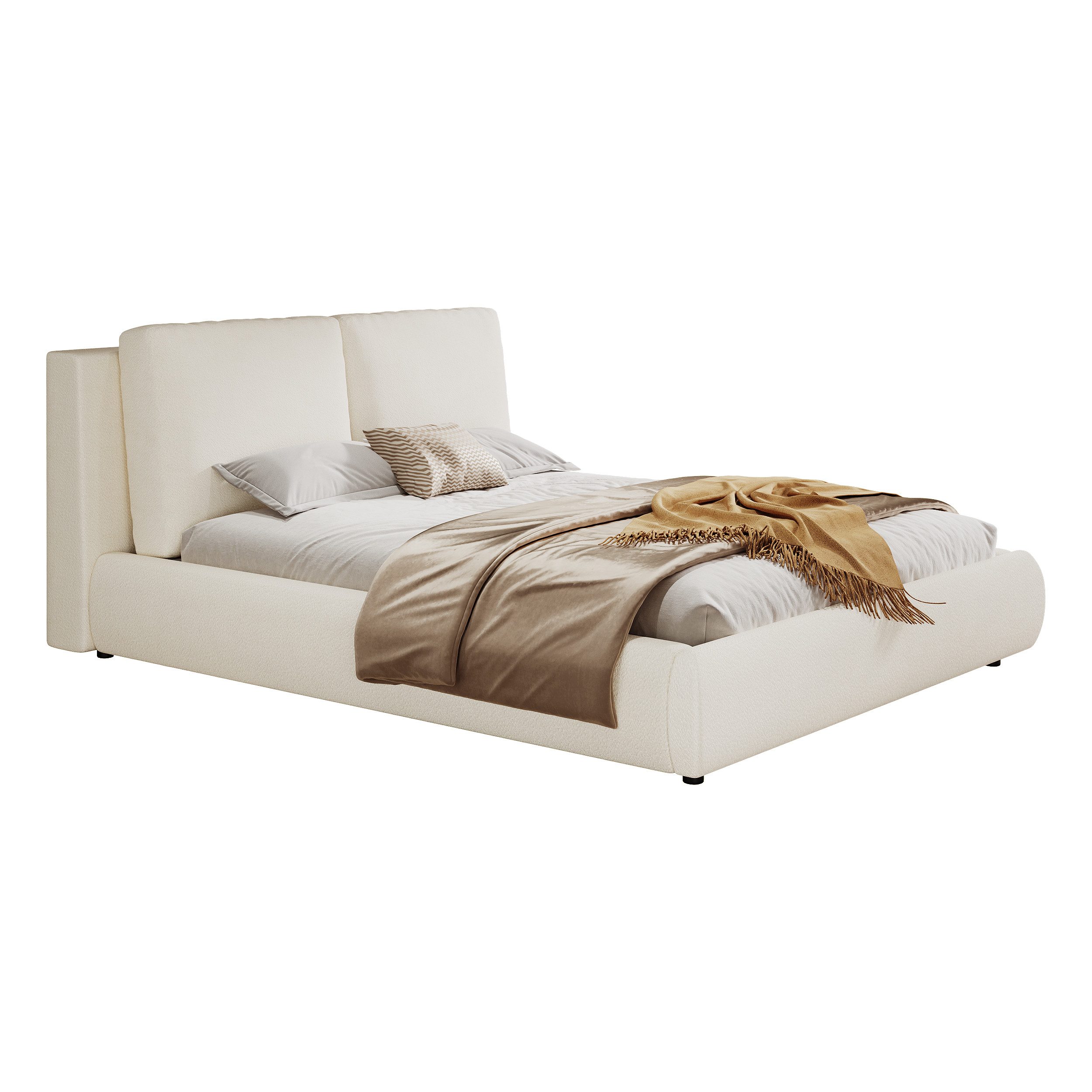 BlingBin Polsterbett Doppelbett mit Bettkasten, Stauraumbett, hydraulisches Funktionsbett (Bett, 1-tlg., Ein Luxusbett 180x200cm), Bett mit Lattenrost,Kopfteil und großem Stauraum,Gepolstertes Kopfteil