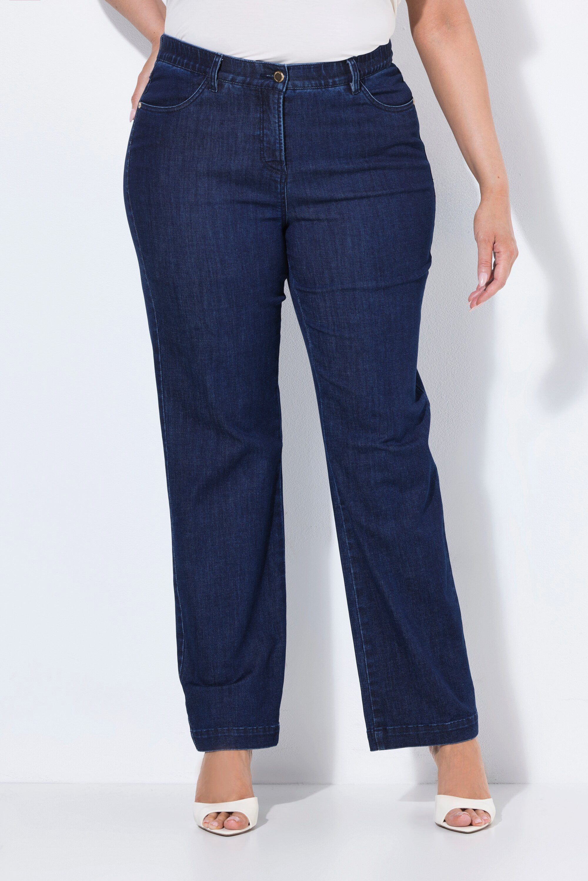 Ulla Popken 5-Pocket-Jeans CoolMax-Jeans Mandy gerades Bein Komfortbund