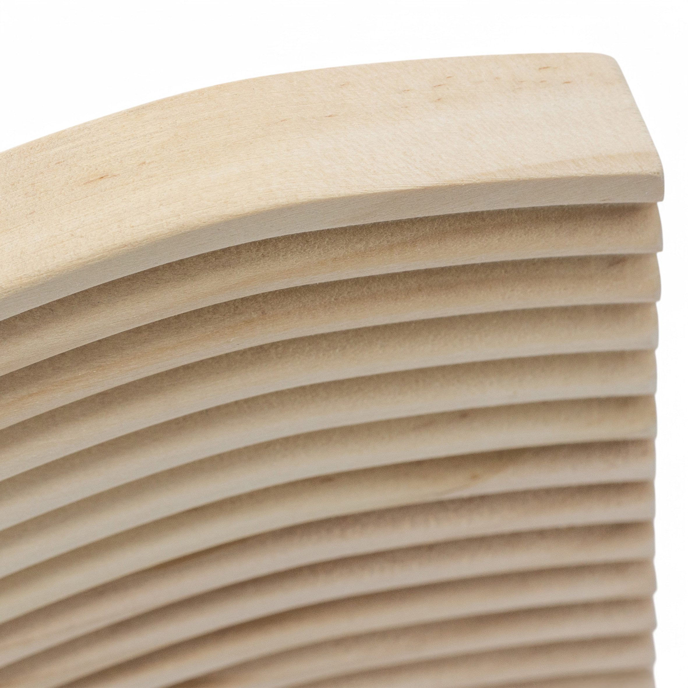 Spetebo Dekotablett geschwungen mit Rillen - 39 x 17 cm (Artikel, 1 St., Kerzenbrett), in Wellenform aus Kiefernholz