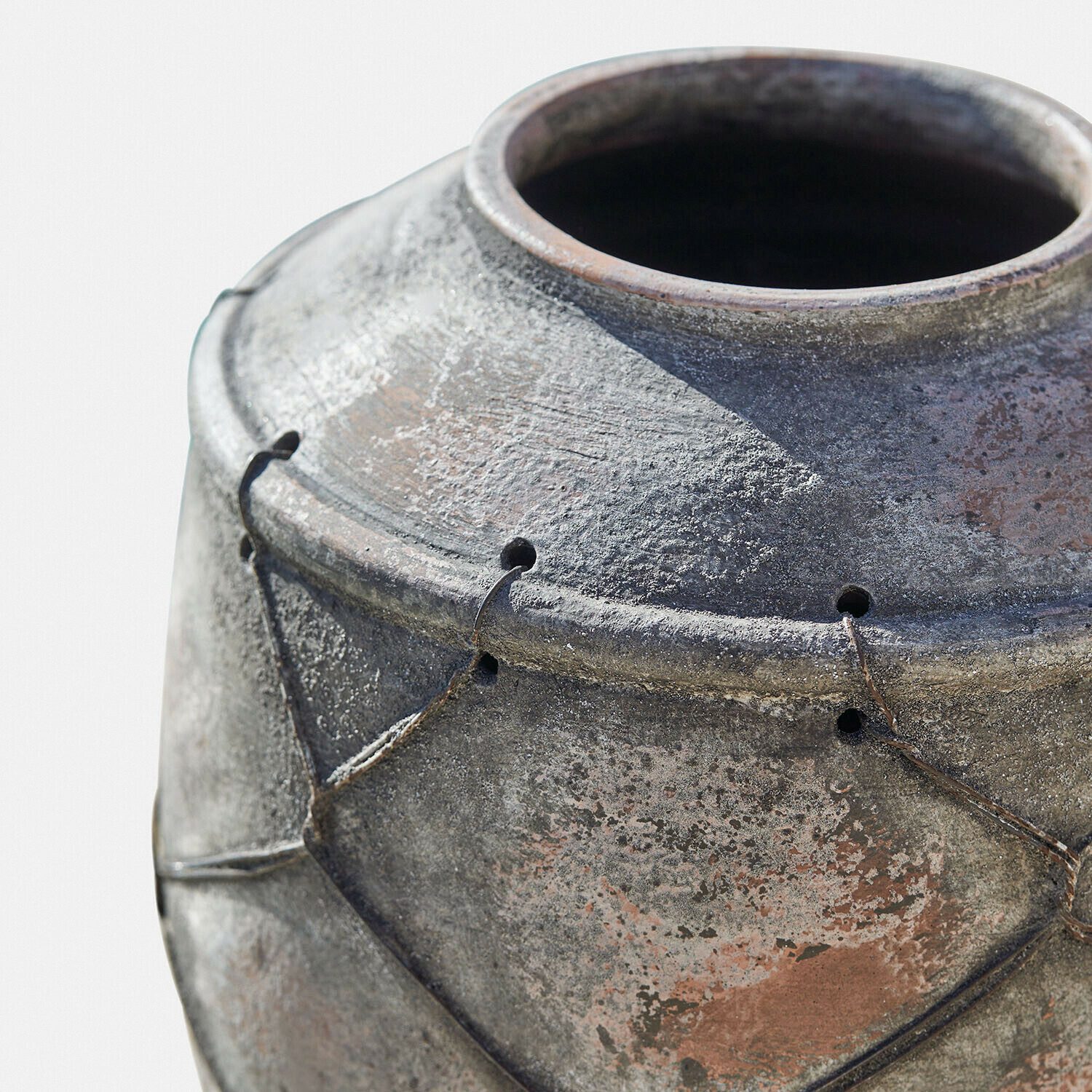 Mirabeau Übertopf Vase Deloriva antikgrau/antikbraun