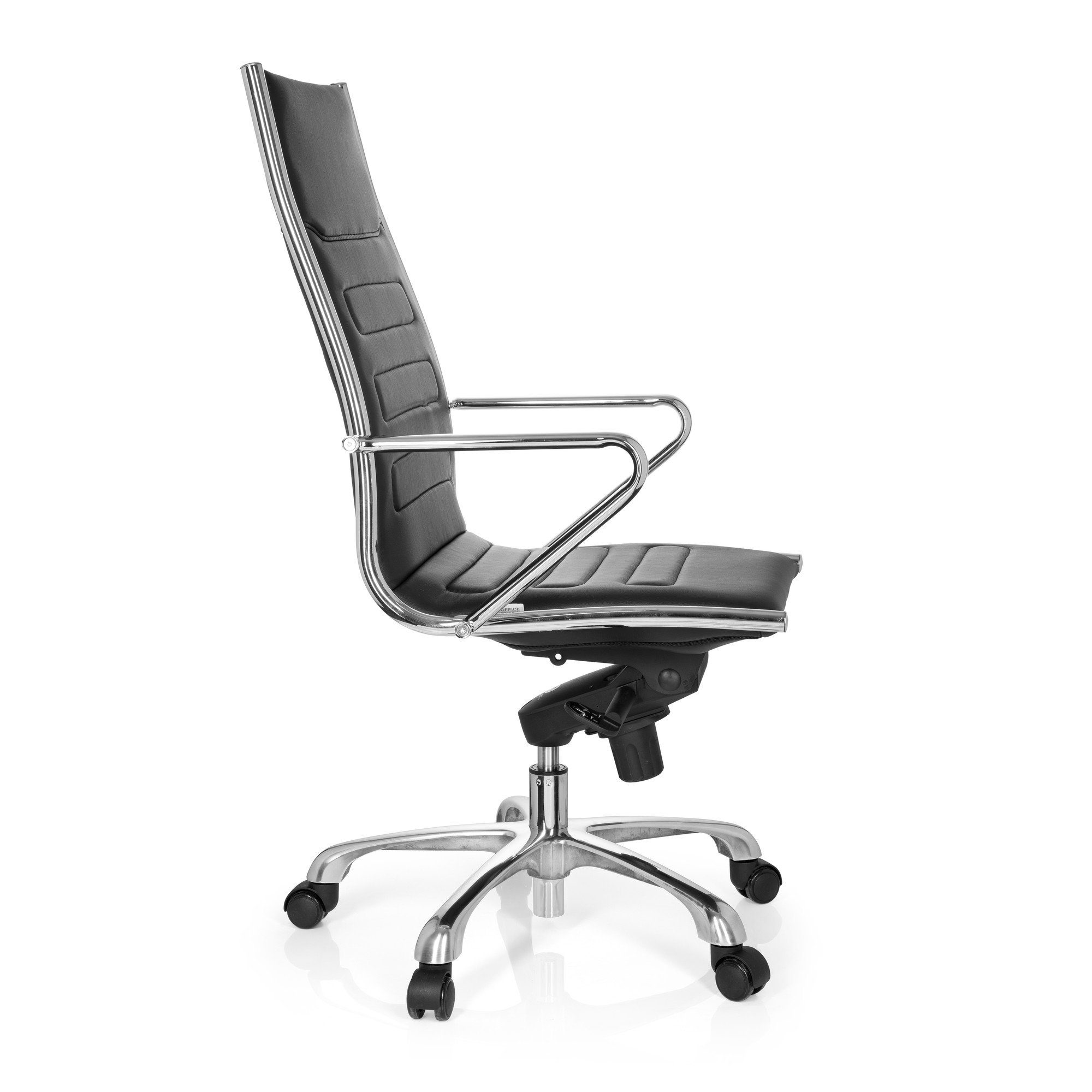 hjh OFFICE Chefsessel Profi Chefsessel ergonomisch Kunstleder, III Drehstuhl PARIBA Bürostuhl Schwarz