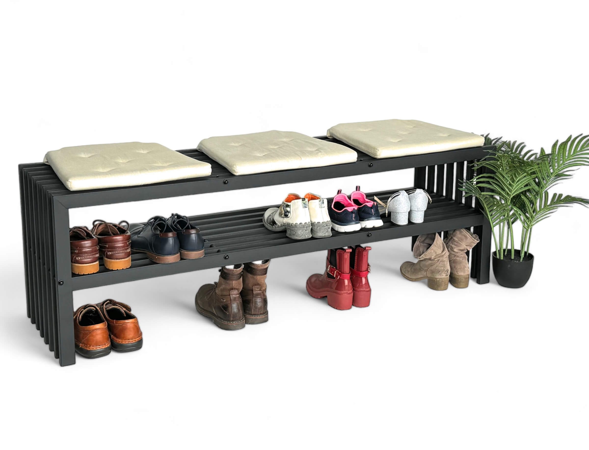 COSTWAY Schuhregal Akazienholz - 3-Etagen Schuhständer Für 12-18 Paar