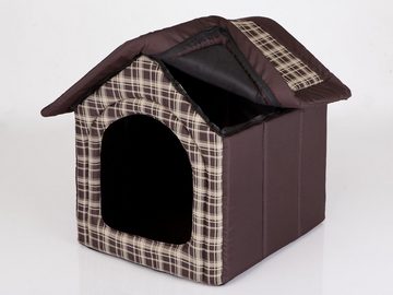 Bjird Tierhaus Hundehütte - Hundehöhle für kleine mittelgroße und große Hunde, Hundeliegen mit herausnehmbarer Dach, Розмір S-XXXL, made in EU
