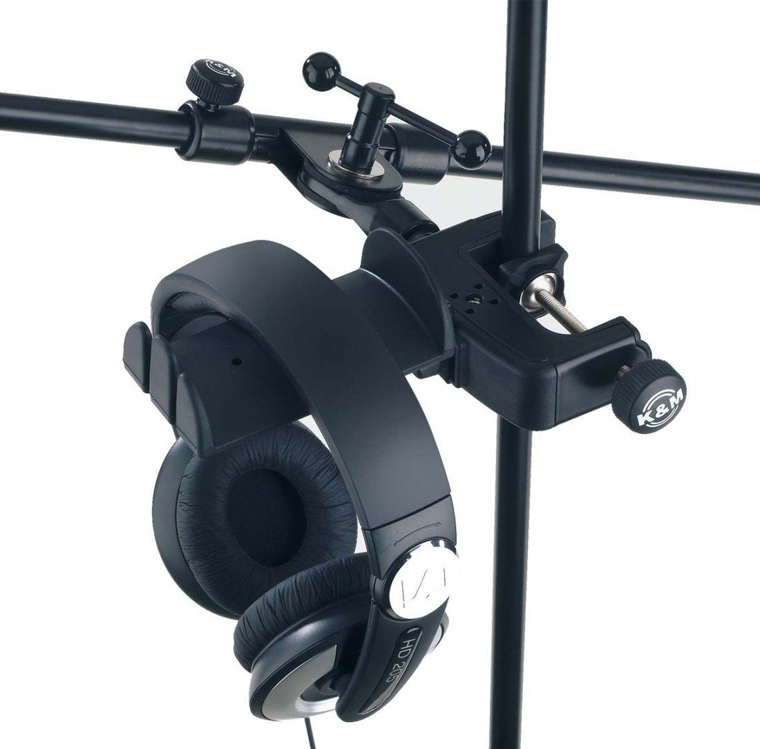König & Meyer Kopfhörerständer K&M 16085 Kopfhörerhalter mit Tischklammer, (bis 1,88 Zoll, Halterung, Inklusive Tischklemme, schwarz)