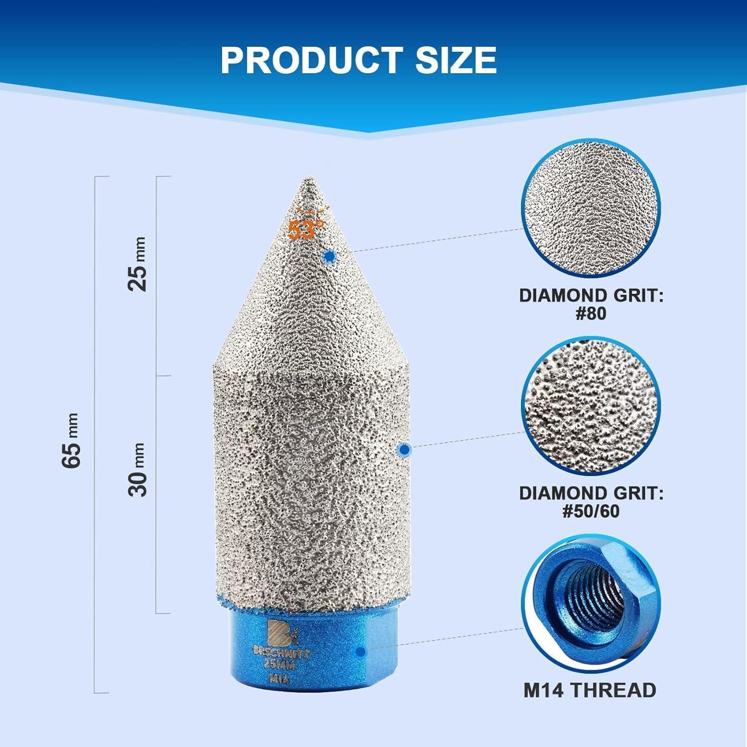 LuxusKollektion Lochverstärker Diamant Fingerfräser 0-25mm