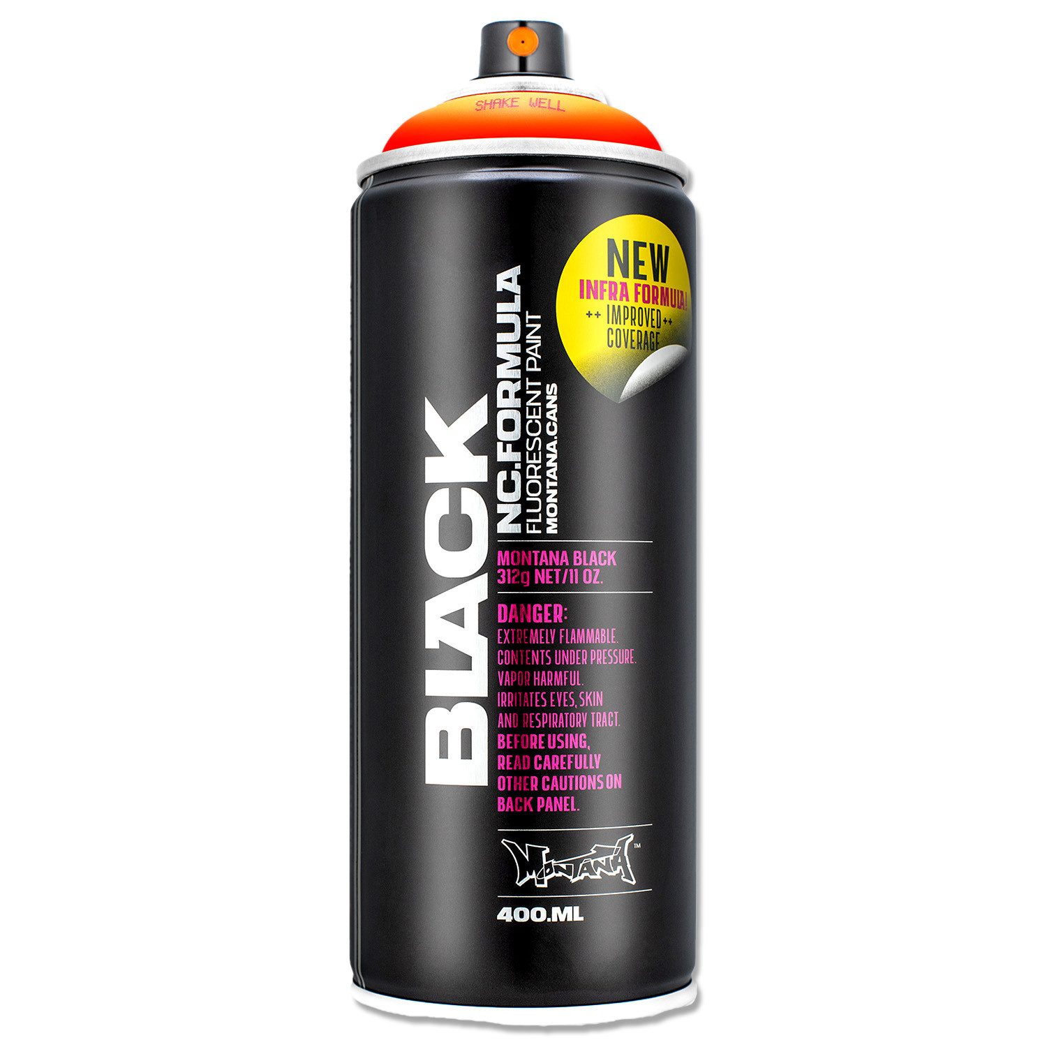 Montana Cans Sprühlack Sprühlack, Montana BLACK INFRA, Fluoreszierend, 400ml, Farbauswahl
