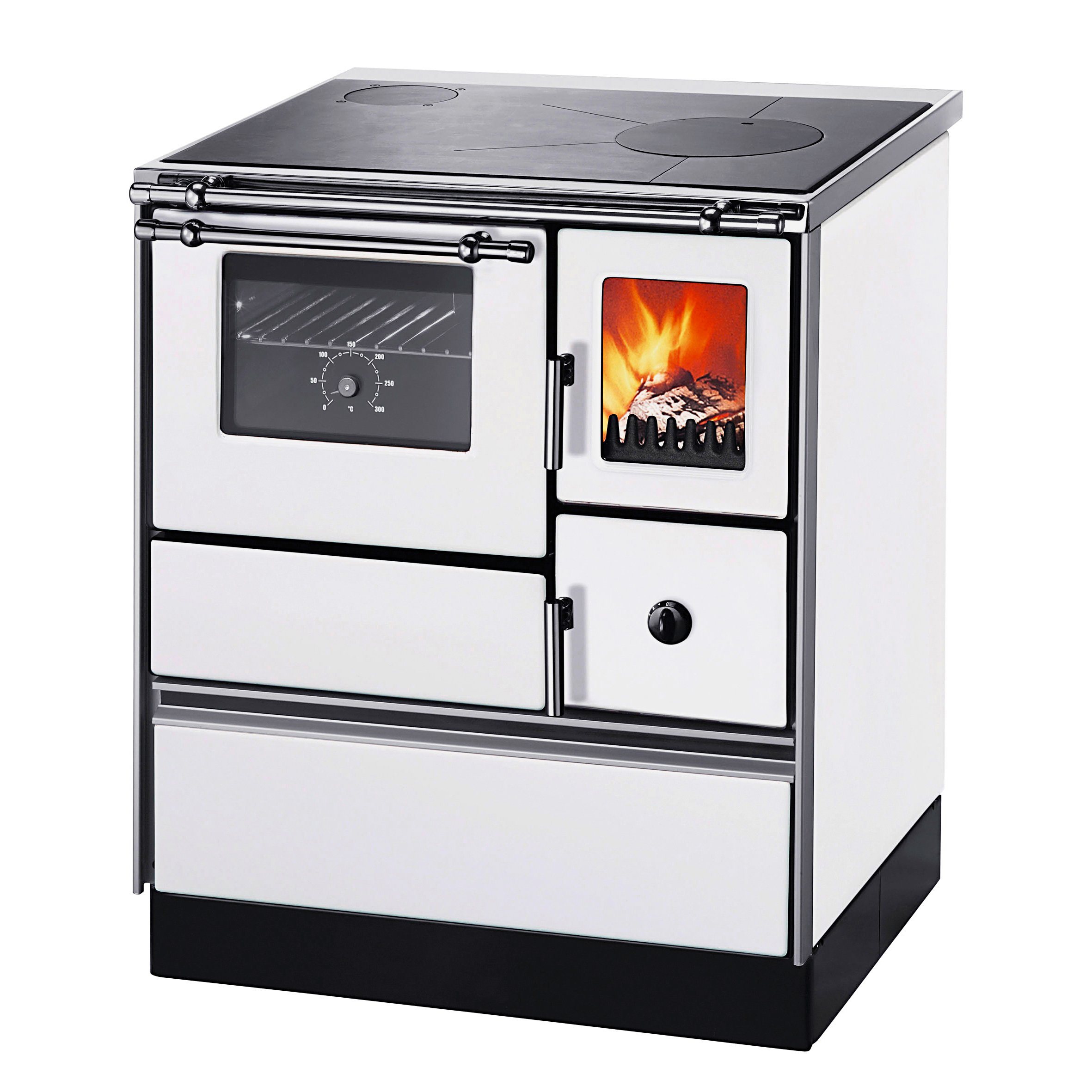 Festbrennstoffherd »K 176 F/A«, Stahl weiß, 5 kW, Dauerbrand, Herdplatte&Backofen Festbrennstoffherd »K 176 F/A«, Stahl weiß, 5 kW, Dauerbrand, Herdplatte&Backofen