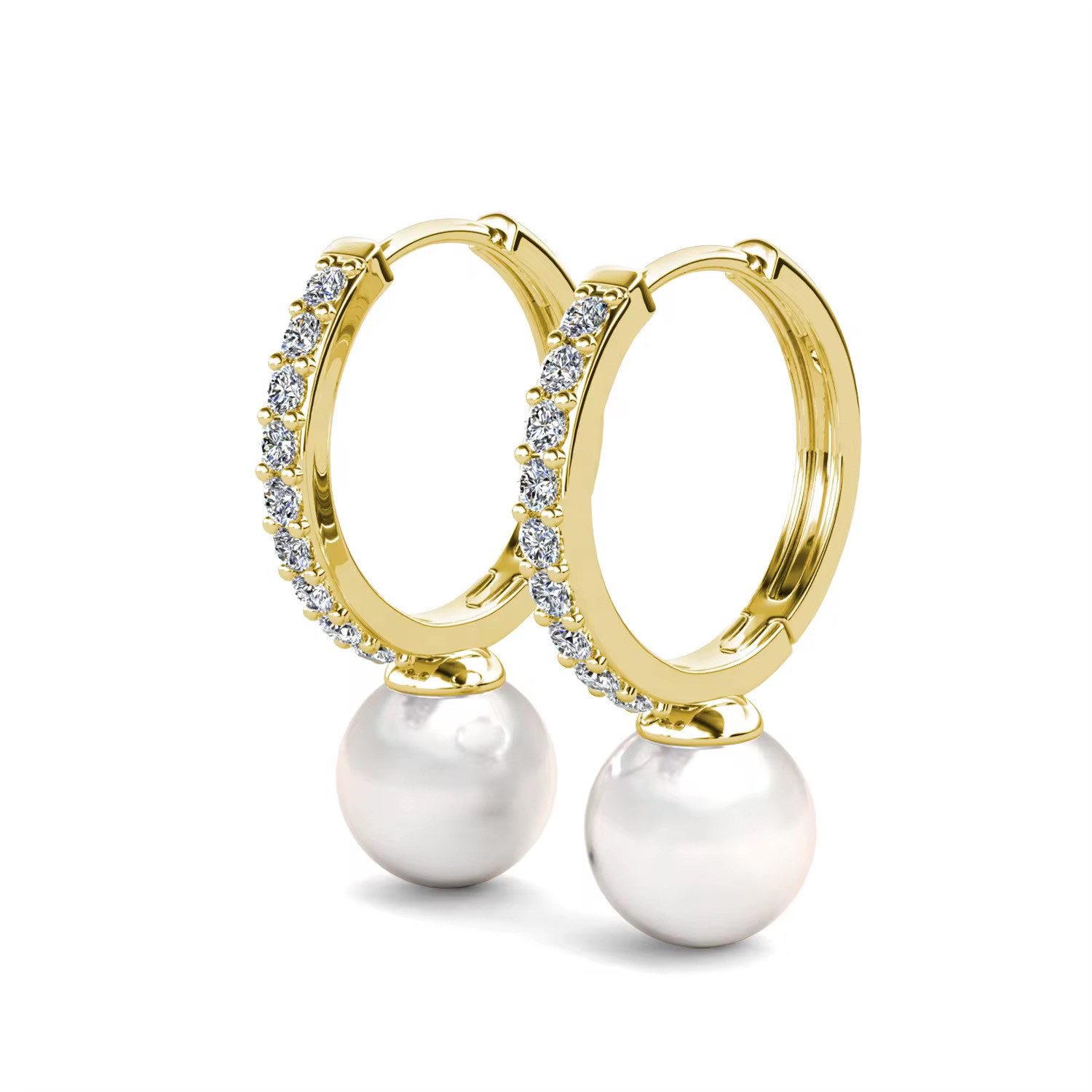 ROUGEMONT Paar Creolen Damen Perlen Ohrringe Creolen Beautschmuck 925 Sterl günstig online kaufen