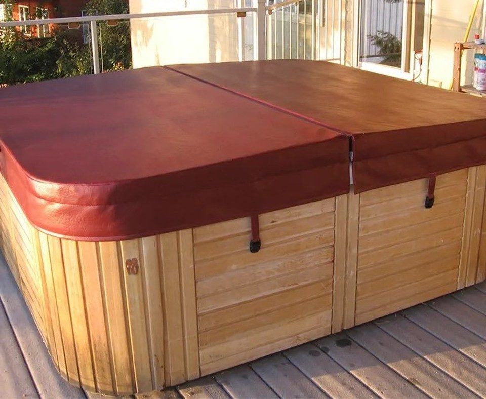 Xlmoebel Pool-Abdeckplane Wetterfeste Isolierabdeckung aus Polyurethan in Braun für Whirlpool (1-St), Made in Europa