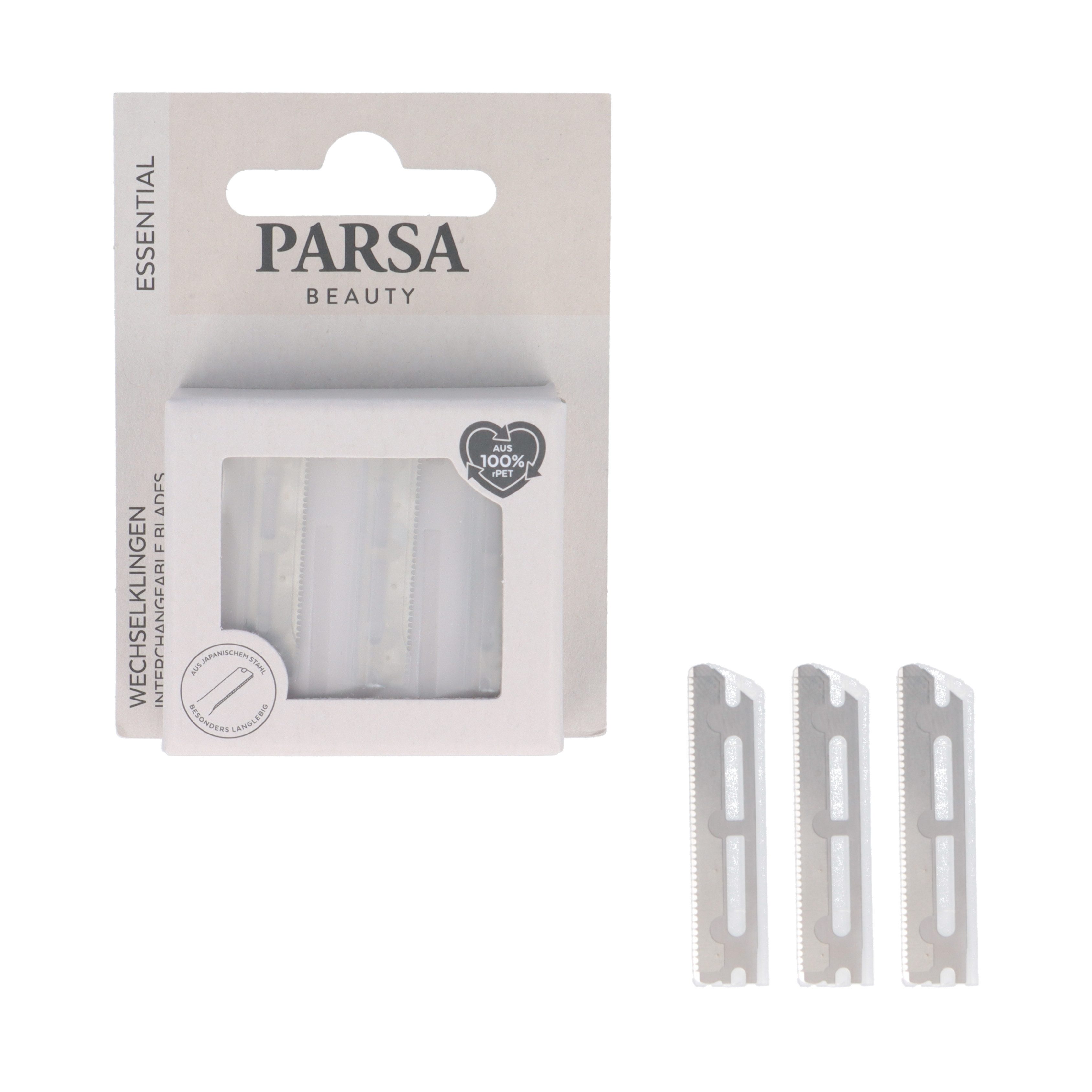 PARSA Beauty Gesichtshaarentferner Essential Wechselklingen, nachhaltige Präzision für Ihr Trimmer-System