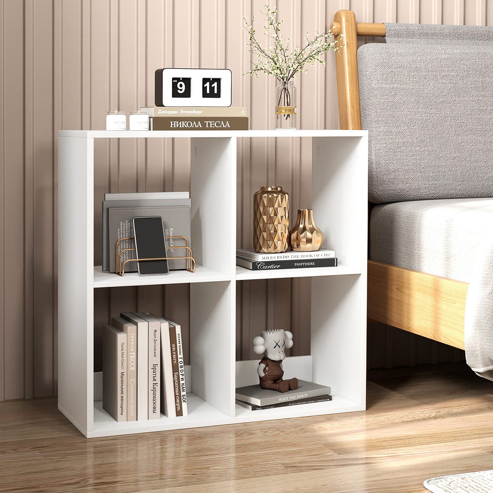 COSTWAY Bücherregal, Standregal 4 Fächer, bis günstig online kaufen