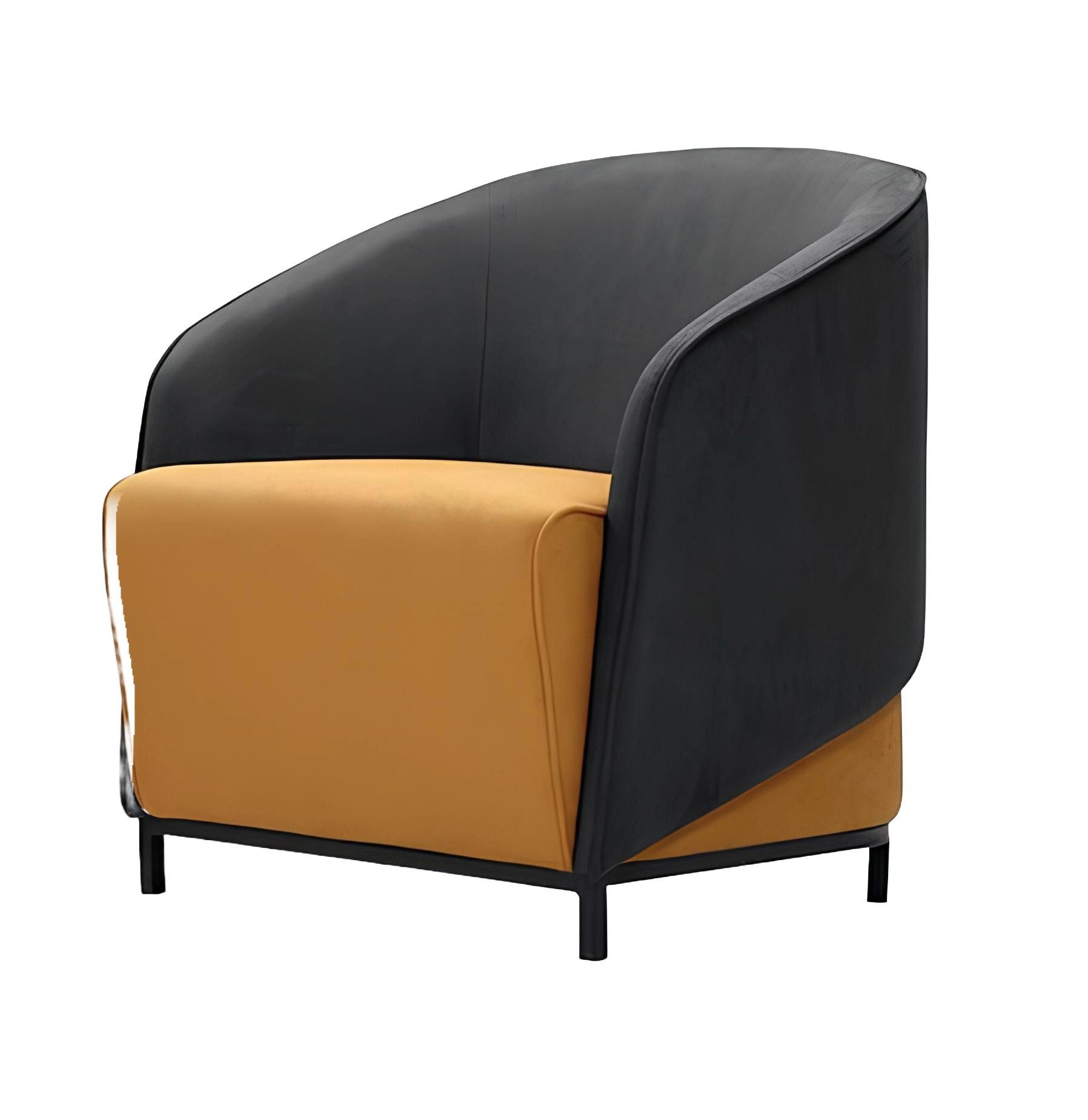 JVmoebel Sessel Eleganter 1-Sitzer-Sessel aus Leder und Textil in modernem Design (1-St., Sessel), Made in Europa