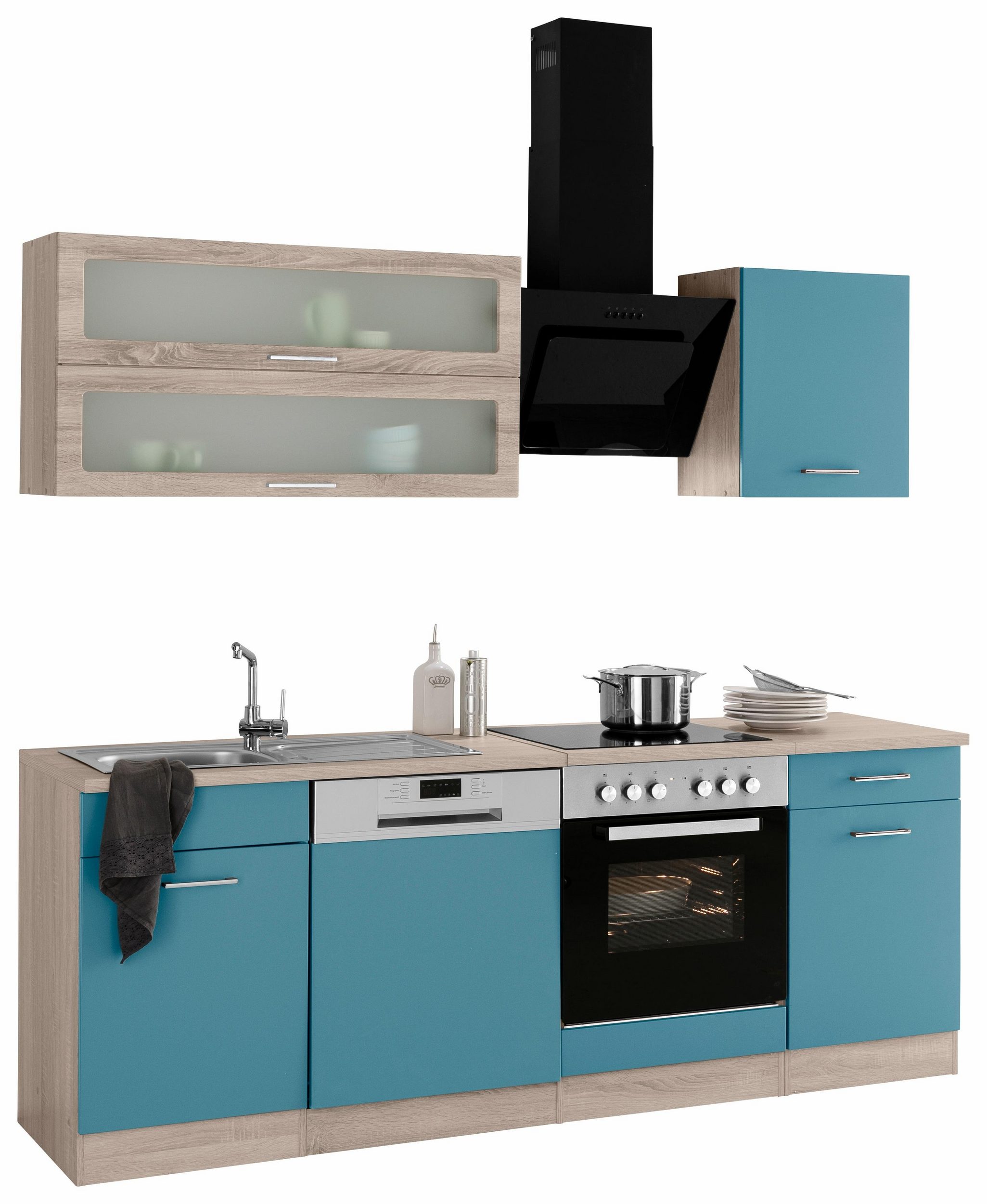 Küchenzeile UTAH von HELD MÖBEL in aqua blau