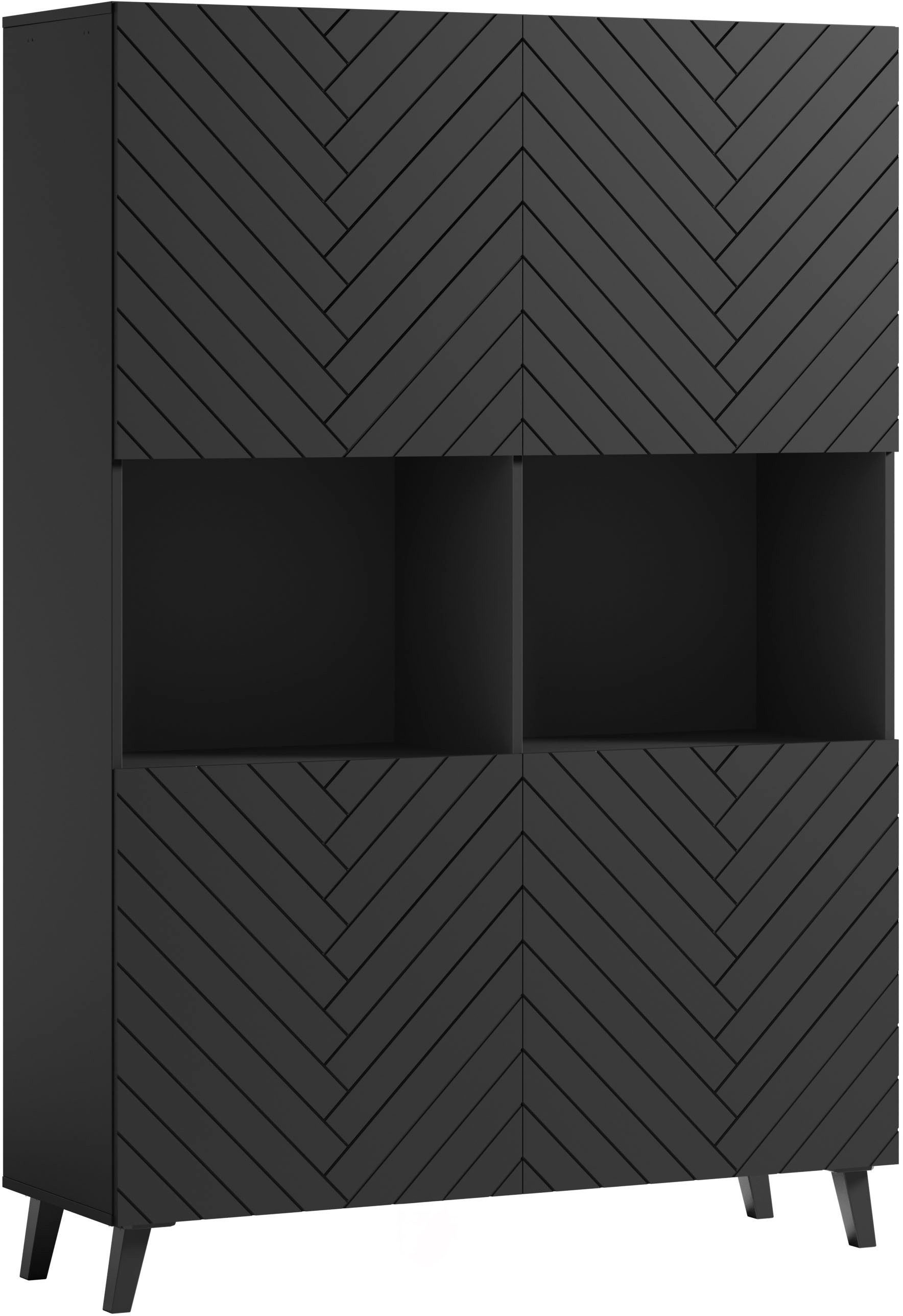 INOSIGN Highboard PHUKET (1 St), Moderne Hochkommode ohne Griffe mit 10 Fäc günstig online kaufen