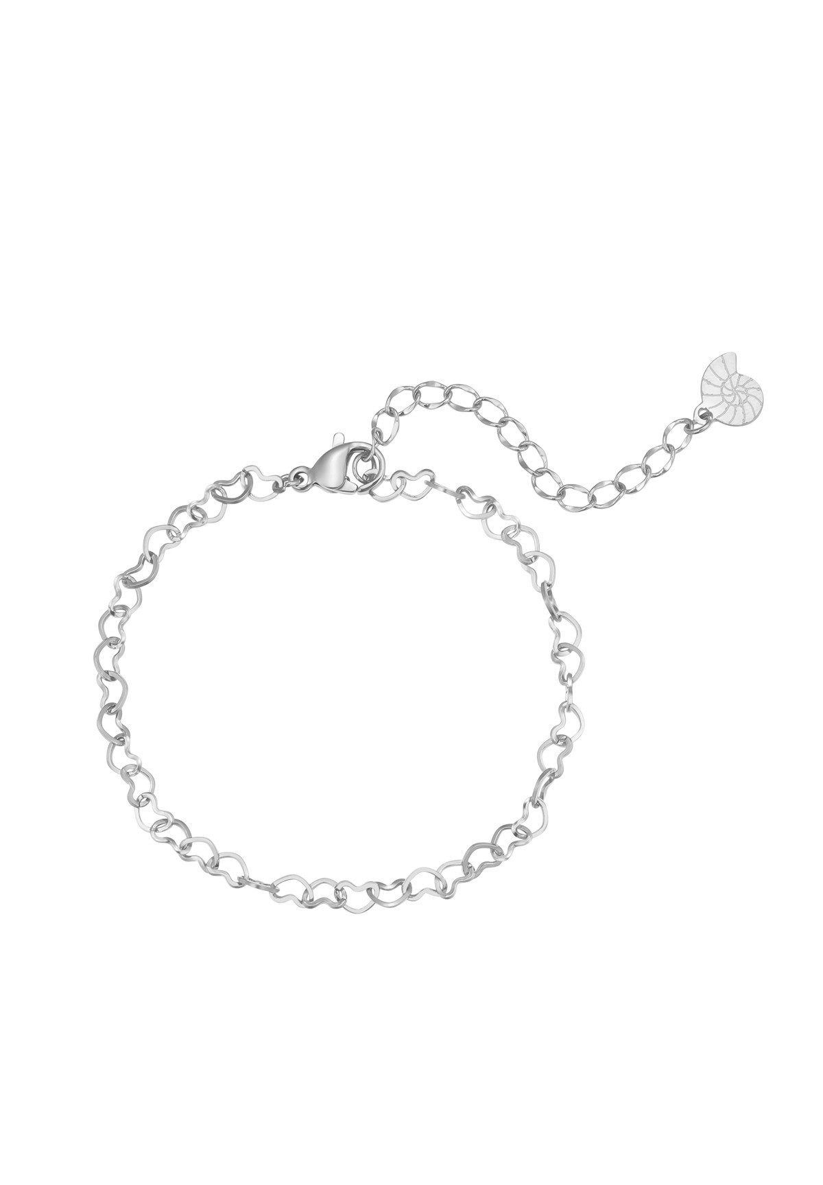 Gliederarmband Herz Damen, vergoldet 18K Roségold