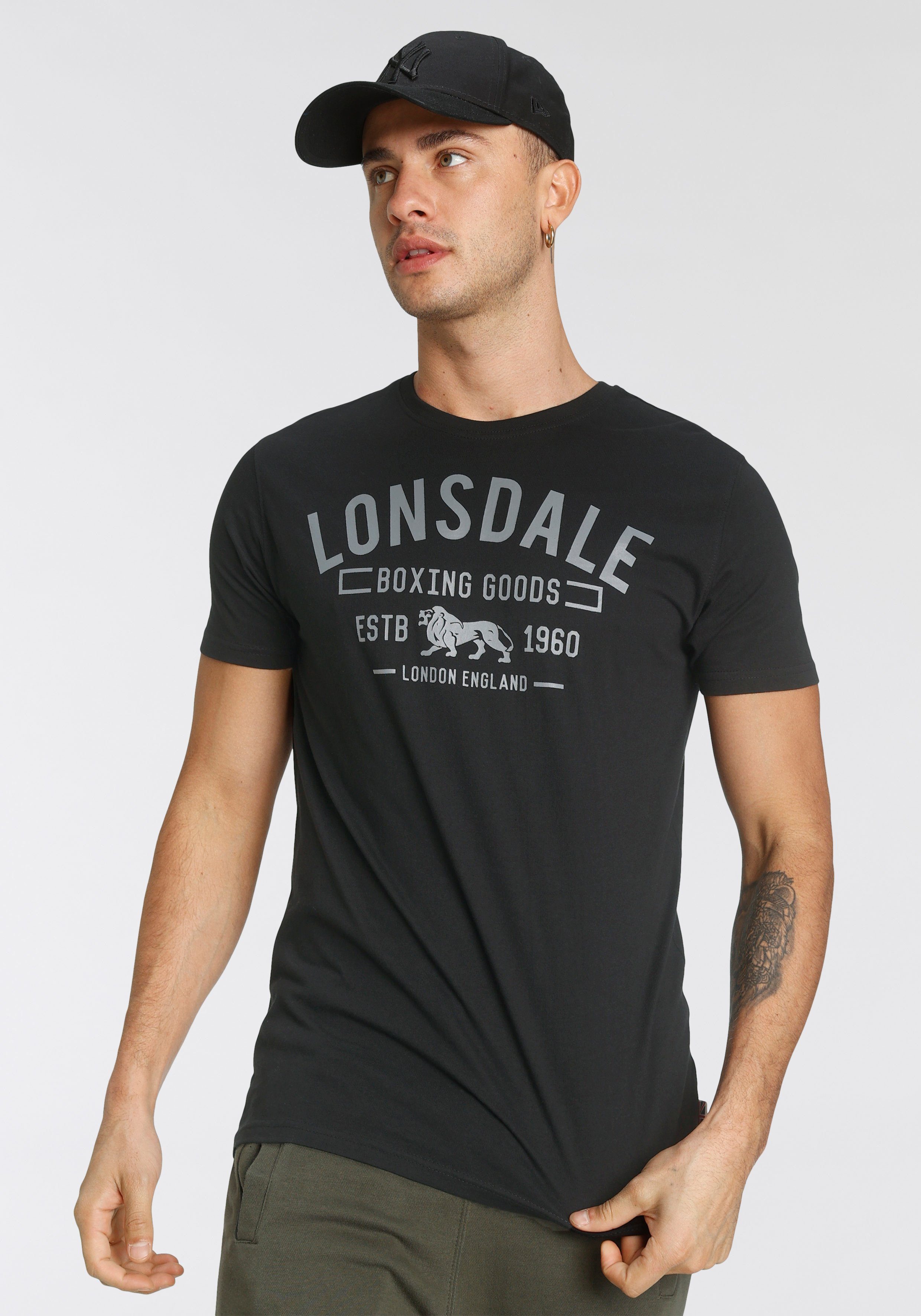 Lonsdale PAPIGOE T-Shirt Black/Grey