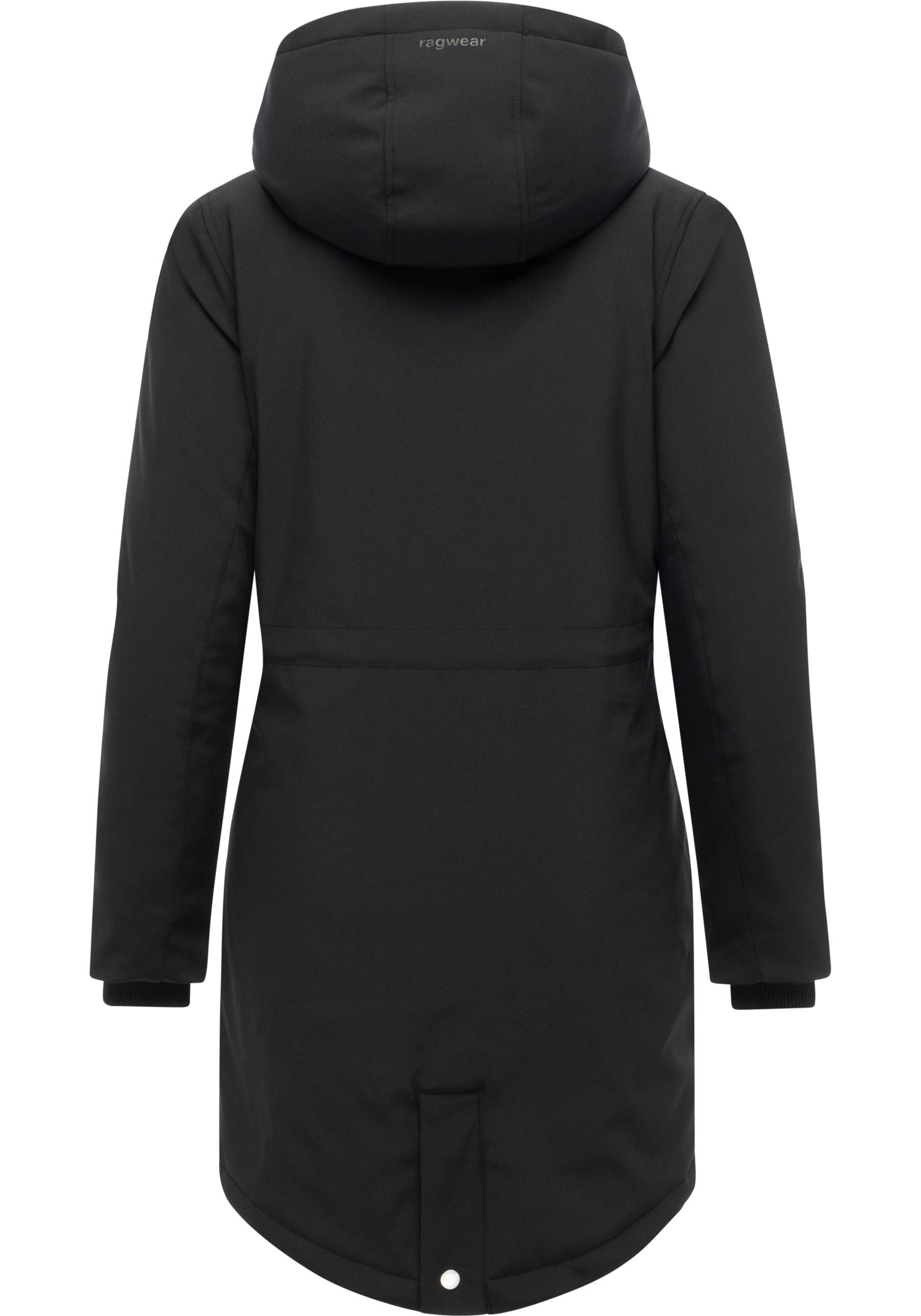 Ragwear Softshellmantel Itiga Wasserdichter Übergangsmantel mit Taillenzugband