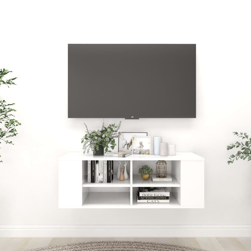 furnicato TV-Schrank TV-Wandschrank Weiß 102x35x35 cm Holzwerkstoff | TV-Schränke