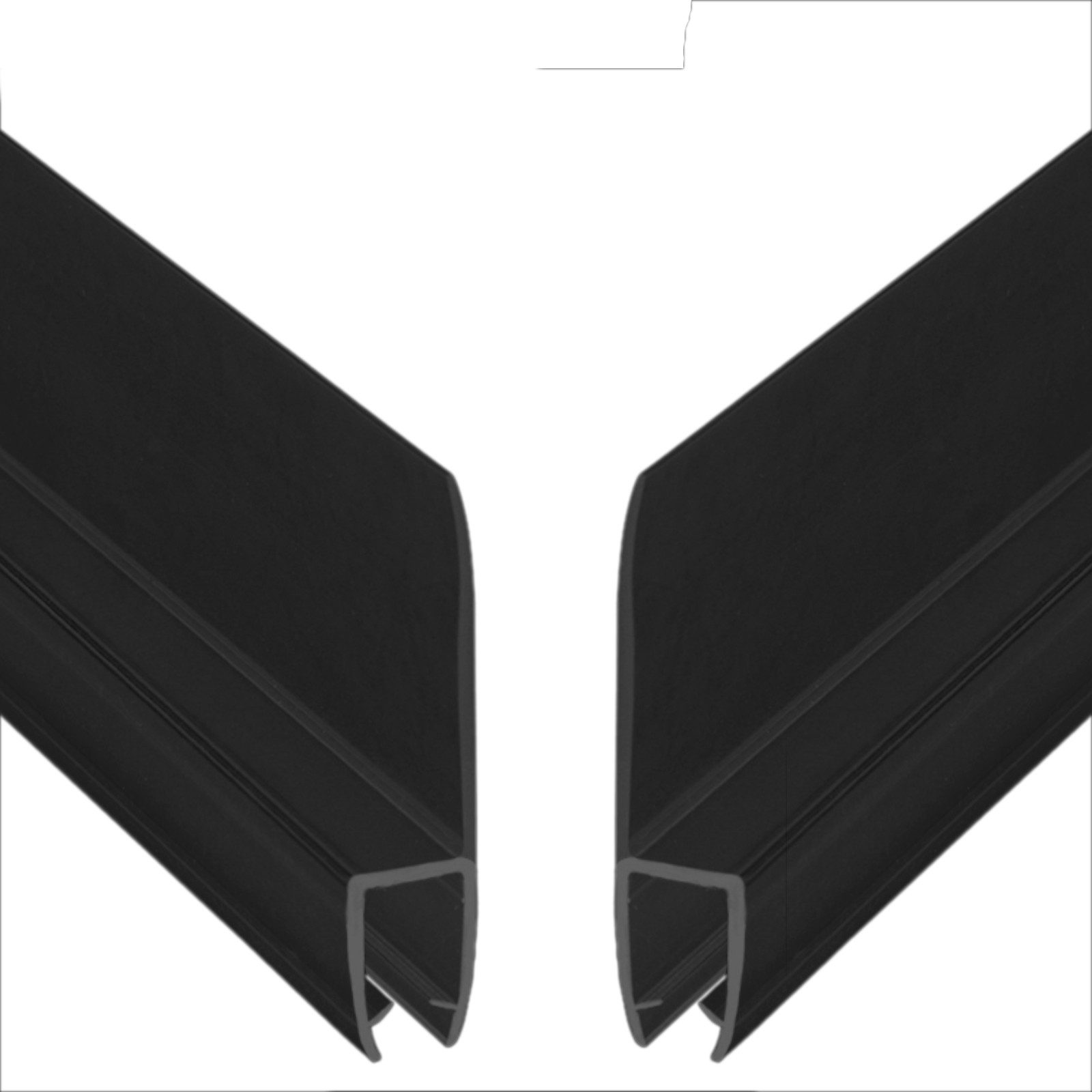 WITEN&NOCK Duschdichtung 2er Set schwarze Ersatzdichtung mit extra langer Dichtfahne 5-6mm, L: 50 cm, (2-St) – Bild 5 von 5