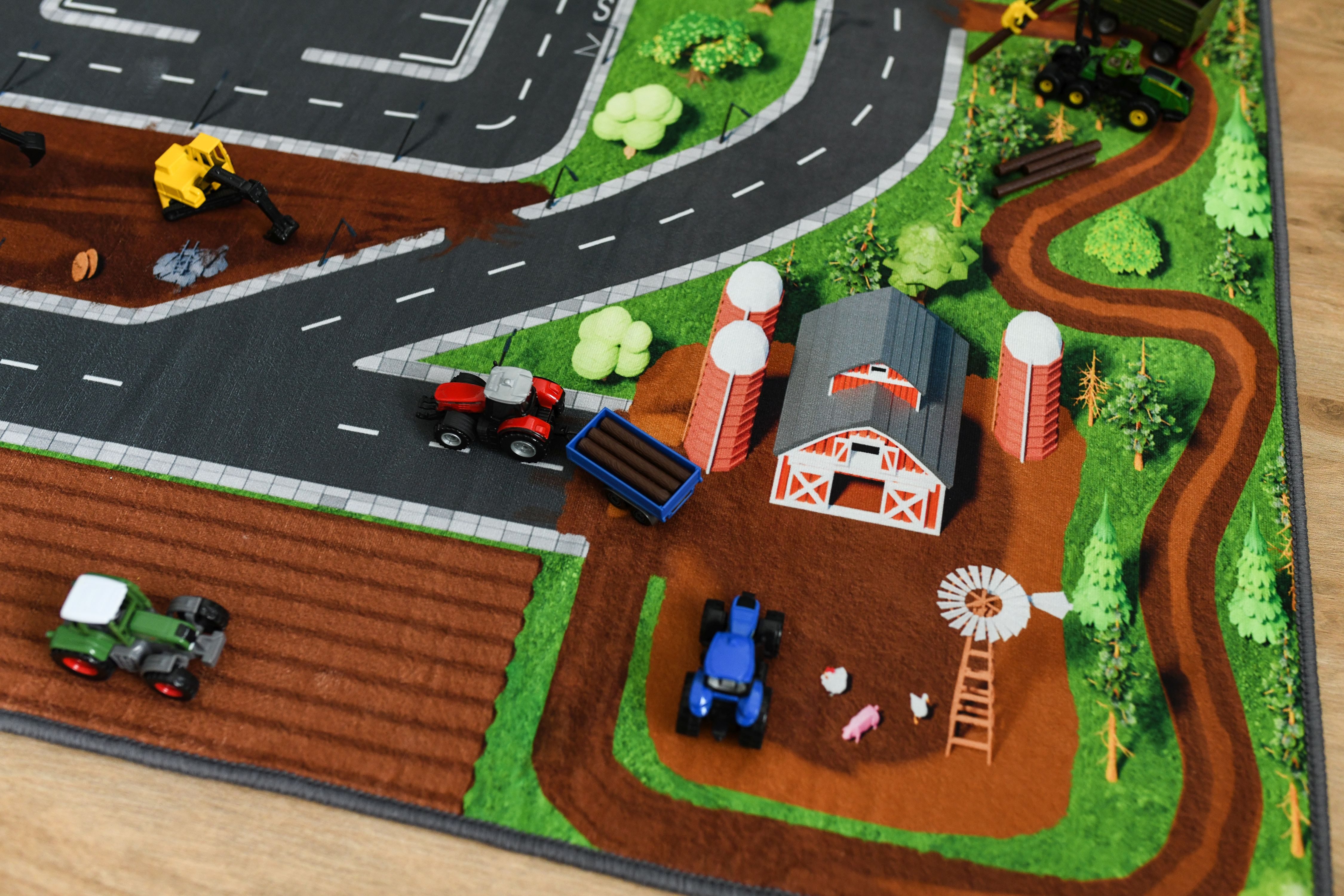 SkippiDoo Kinderteppich Straßenteppich Spielteppich Kinderzimmer Teppich Autoteppich, rechteckig, Höhe: 5 mm, keine sich wiederholende Motive, Antirutsch – Bild 4 von 5