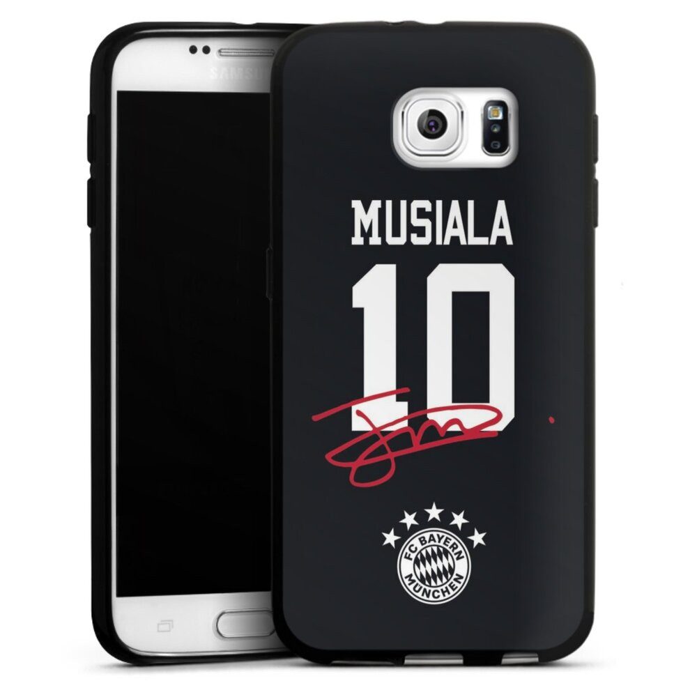 DeinDesign Handyhülle FC Bayern München Jamal Musiala FCB Musiala 10, Samsung Galaxy S6 Silikon Hülle Bumper Case Handy Schutzhülle