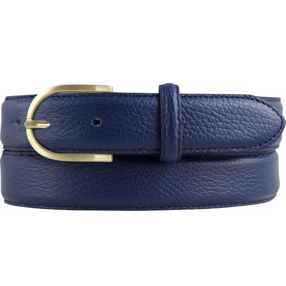 Gold BELTINGER mm Hosengürt 30 breit, Damen-Gürtel, Italienischer Blau, Damen, Chinogürtel, Ledergürtel