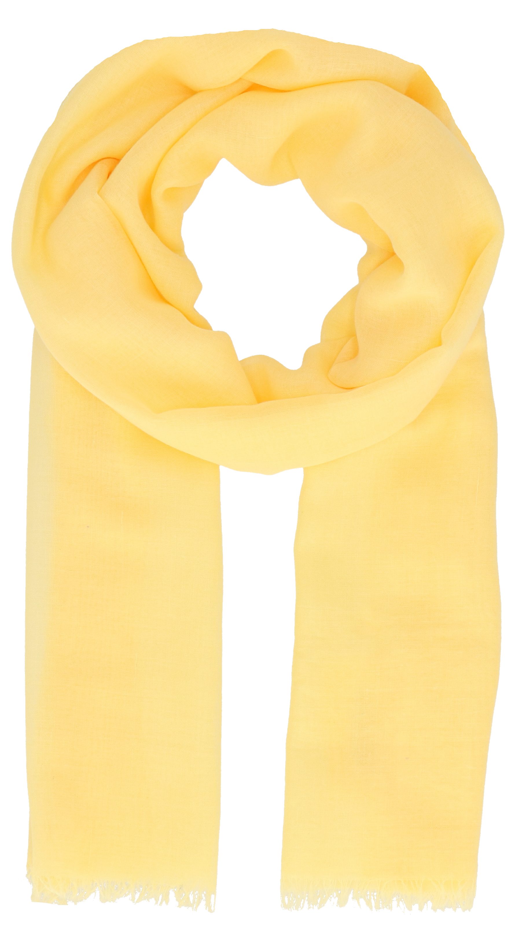 halsüberkopf in hauchfeiner Accessoires Unifarben, Modeschal Schal Sommerschal Unifarben gelb