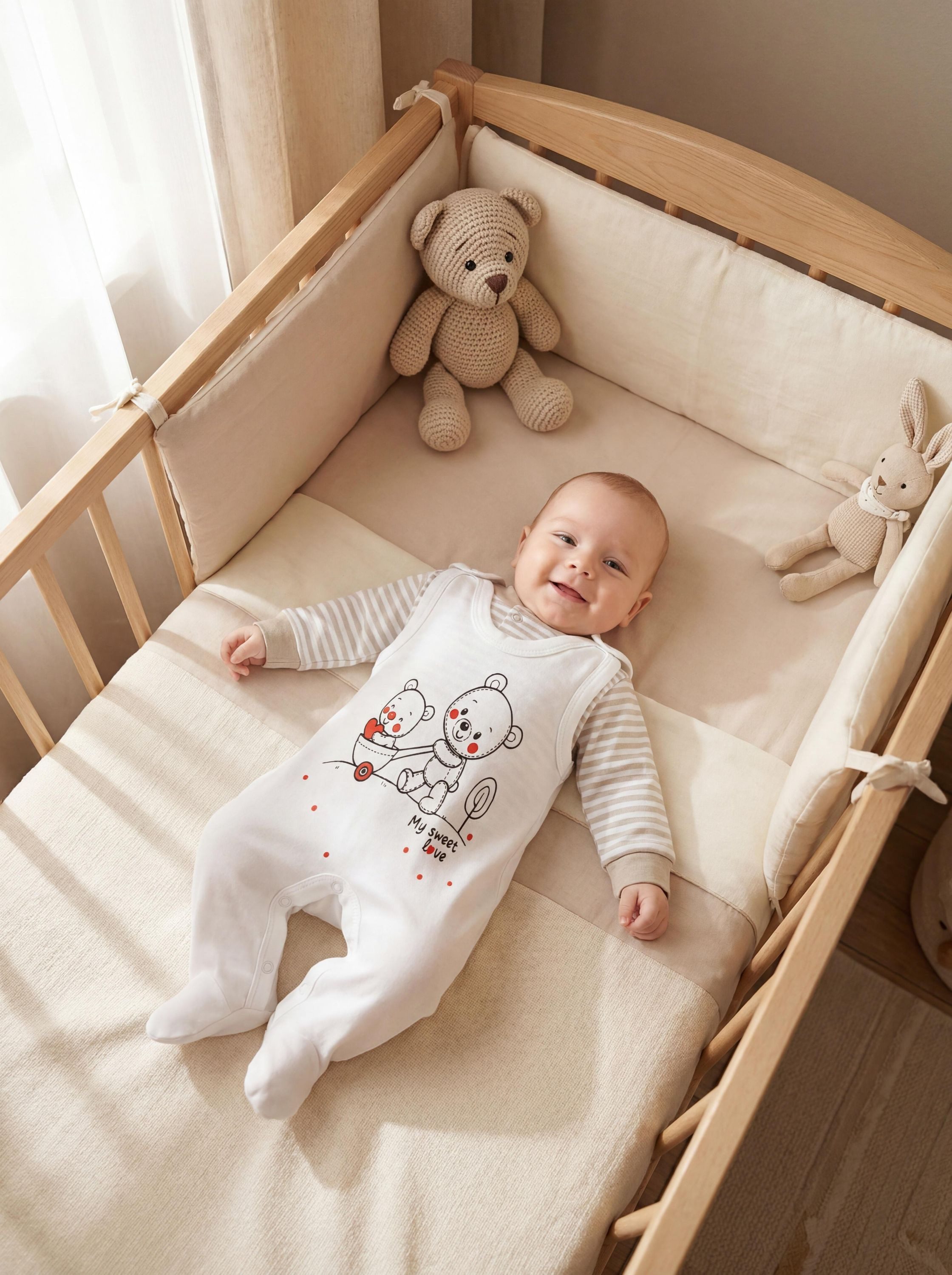 TupTam Strampler TupTam Baby Mädchen Jungen Strampler mit Langarmshirt Aufdruck Spruch