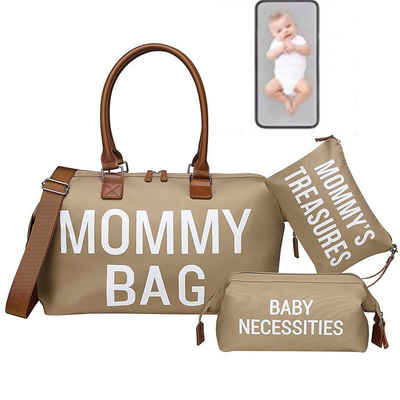 REDOM Wickeltasche Krankenhaus Mama Tasche Krankenhaustaschen Mommy Bag Wickelunterlage (mit Leder Griff, Mit 2 Tasche, Baby-Wickeltasche), Multifunktional Reisetasche für Mama Papa und Jungen Mädchen