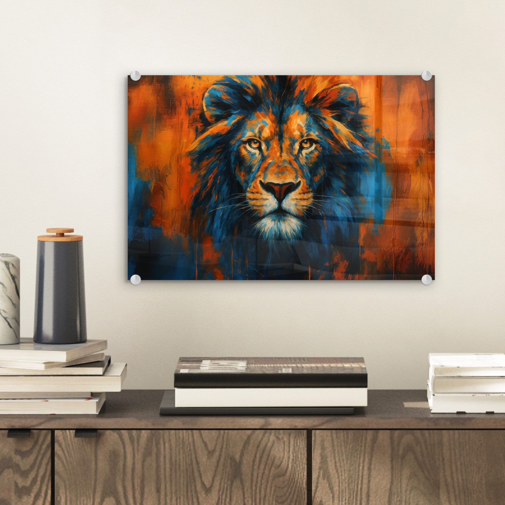MuchoWow Acrylglasbild Kunstdrucke - Löwenkopf - günstig online kaufen