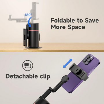 HOUROC Auto Face Tracking Stativ, 360° Rotation Smart Tracking Telefonhalter Kamera-Gimbal (Smart Gesicht Körper Tracking Selfie Stick Gimbal Stabilisator)