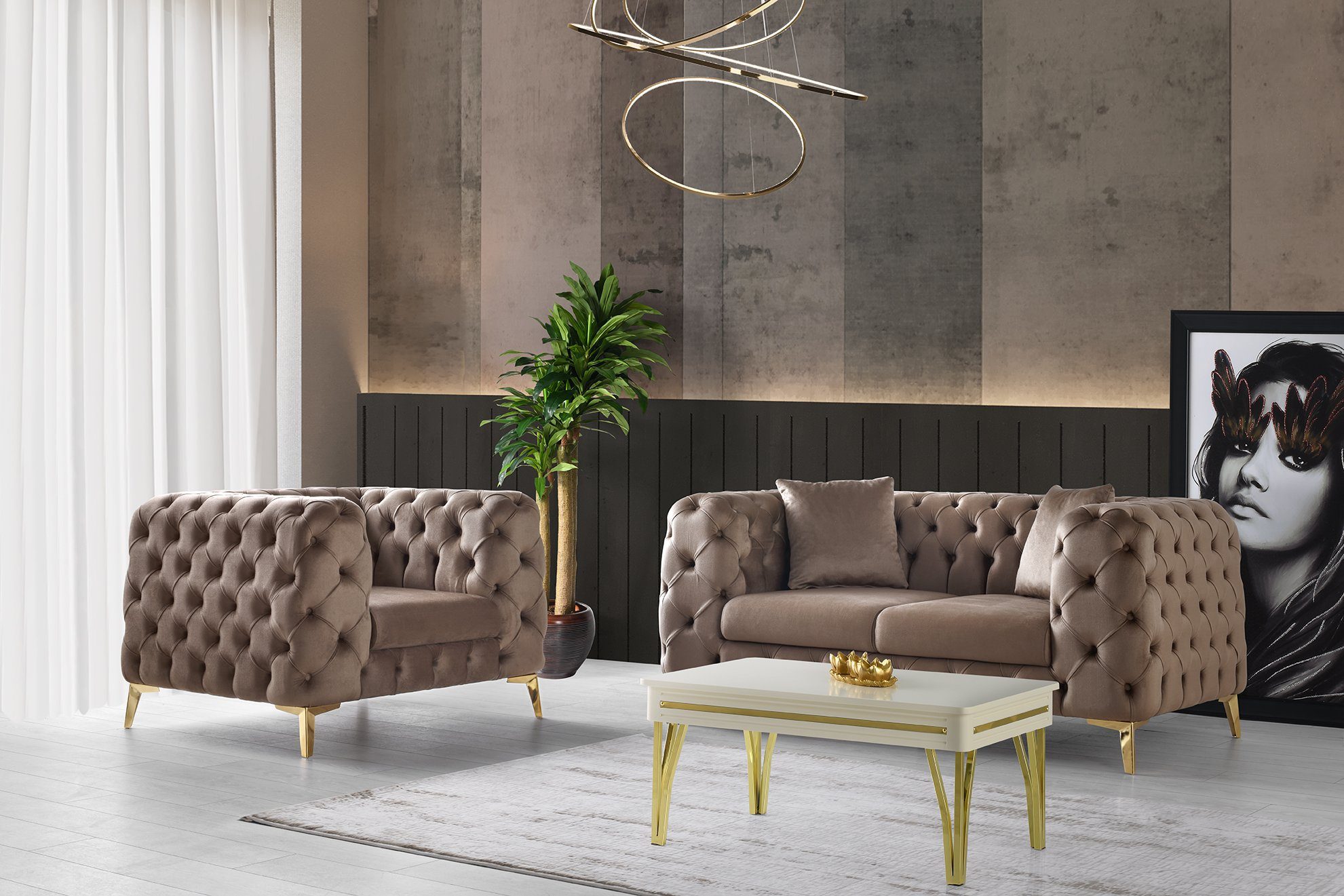 10, Bezugsqualitäten BESTSELLER, in Polsterei PREMIUM Handgemacht Sitzer, Marya LARA Chesterfield-Sofa 3+2+1 Berlin, Chesterfield Sofagarnitur SET, Garantierte CHELSEA