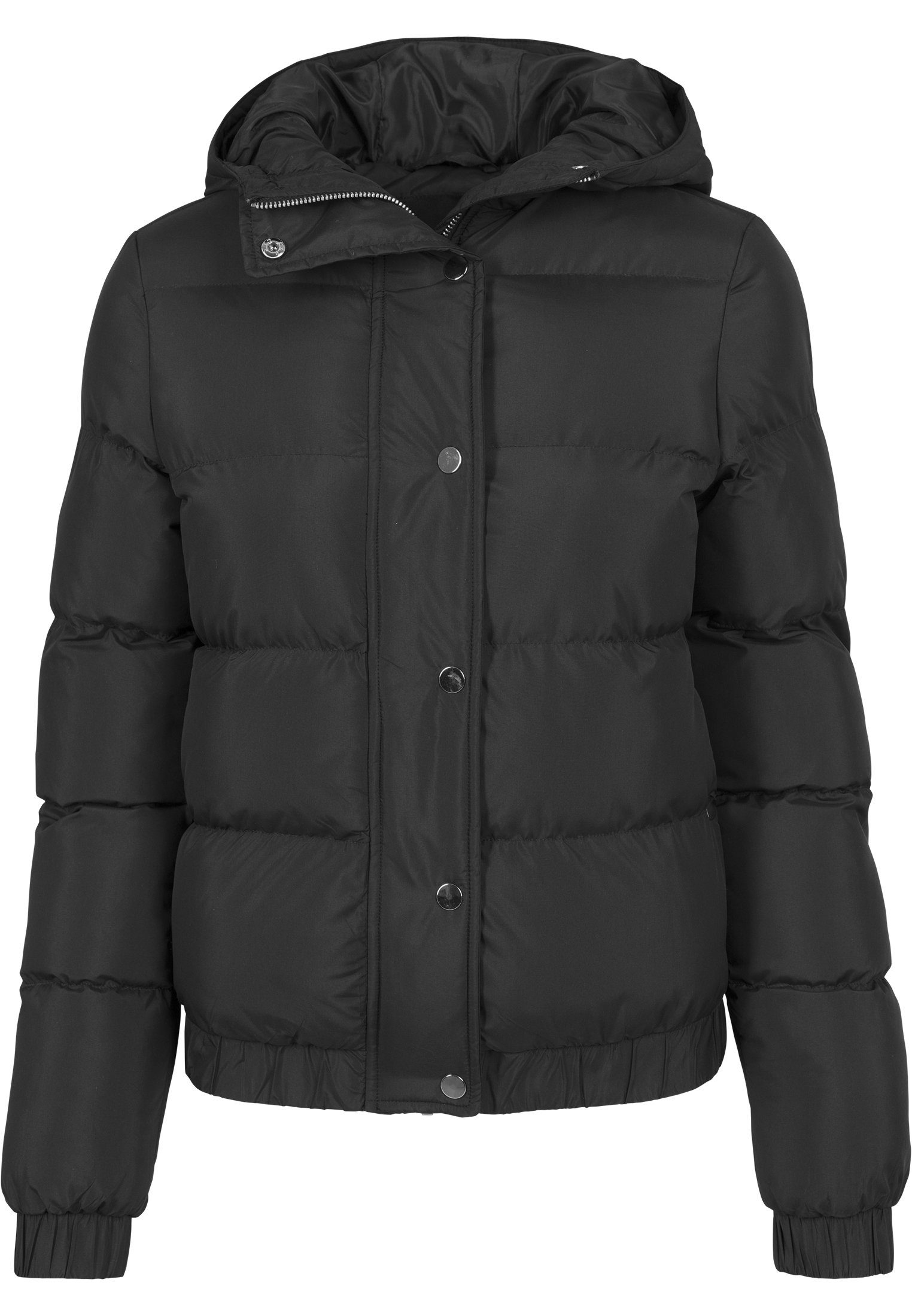 URBAN CLASSICS Winterjacke Kinder Girls Hooded Puffer Jacket (1-St) black