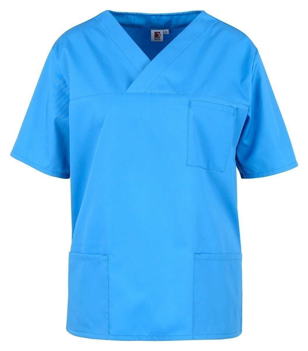BEB Schlupfbluse beb Basic Kasack Unisex Kurzarm Türkis günstig online kaufen