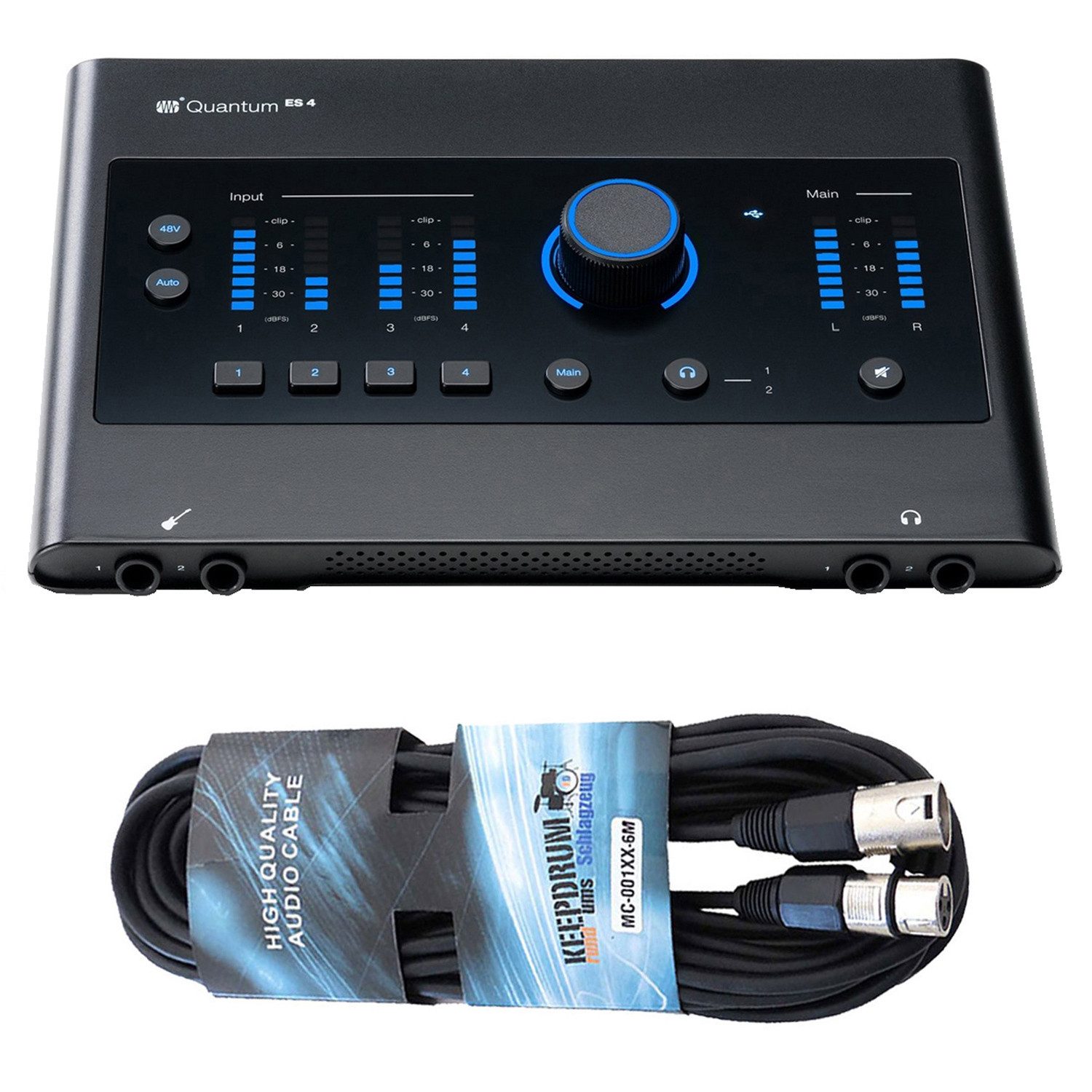 PreSonus USB-C Audio Interface Quantum ES 4 mit Kabel Digitales Aufnahmegerät