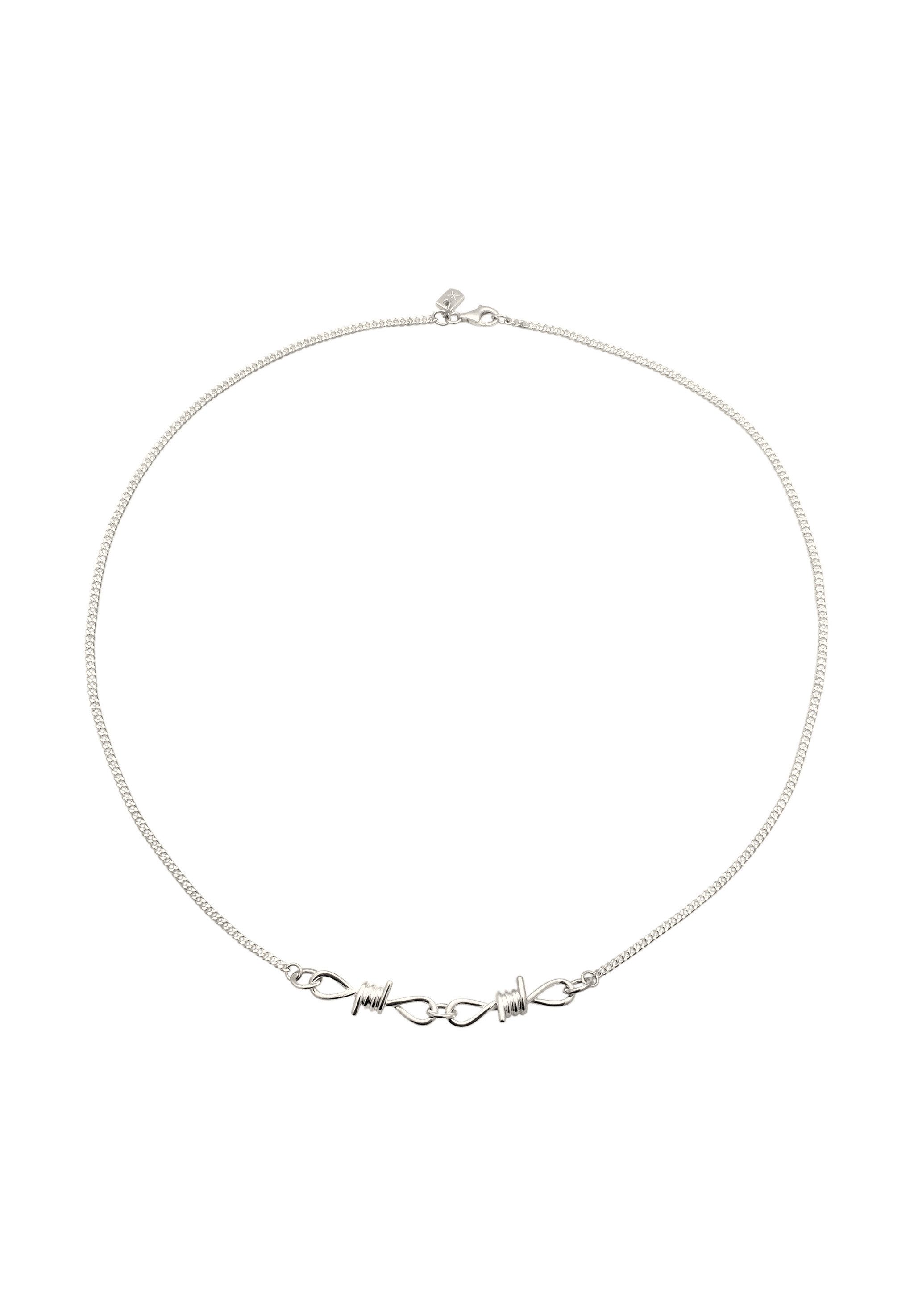 Kuzzoi Silberkette Draht Design Anhänger 925 Sterling Silver