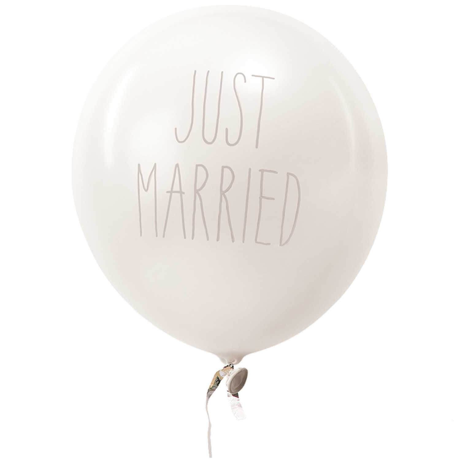Rico Design Luftballon YEY! Let's Party Luftballon Just Married weiß 30cm 12 Stück