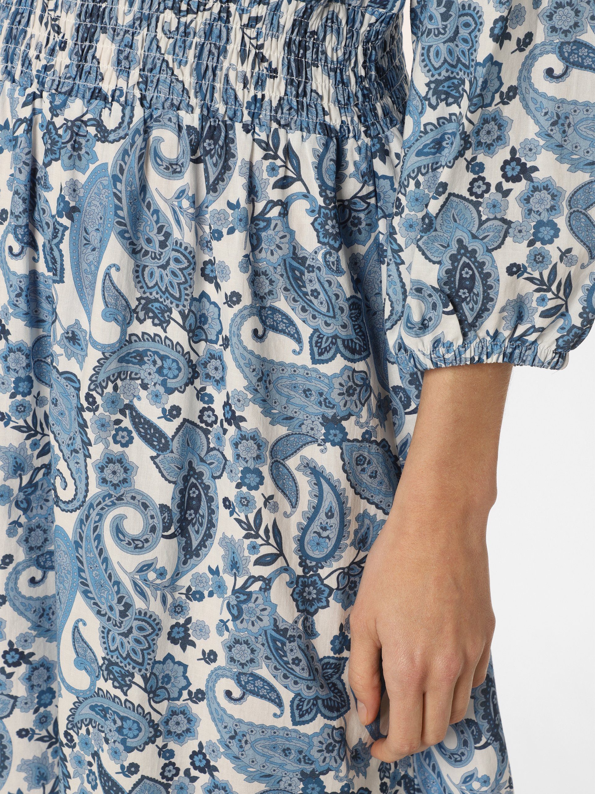 ecru blau A-Linien-Kleid Marie Lund