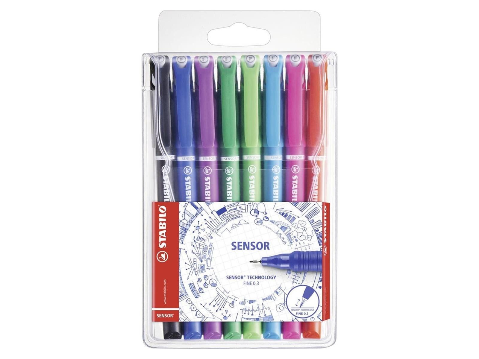 STABILO Fineliner STABILO SENSOR Fineliner - 0,3 mm - 8er Set