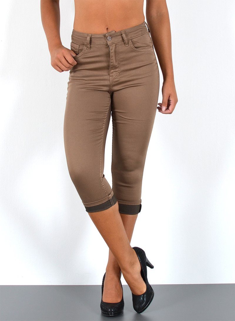 ESRA Caprijeans Damen Capri Jeans Hose günstig online kaufen