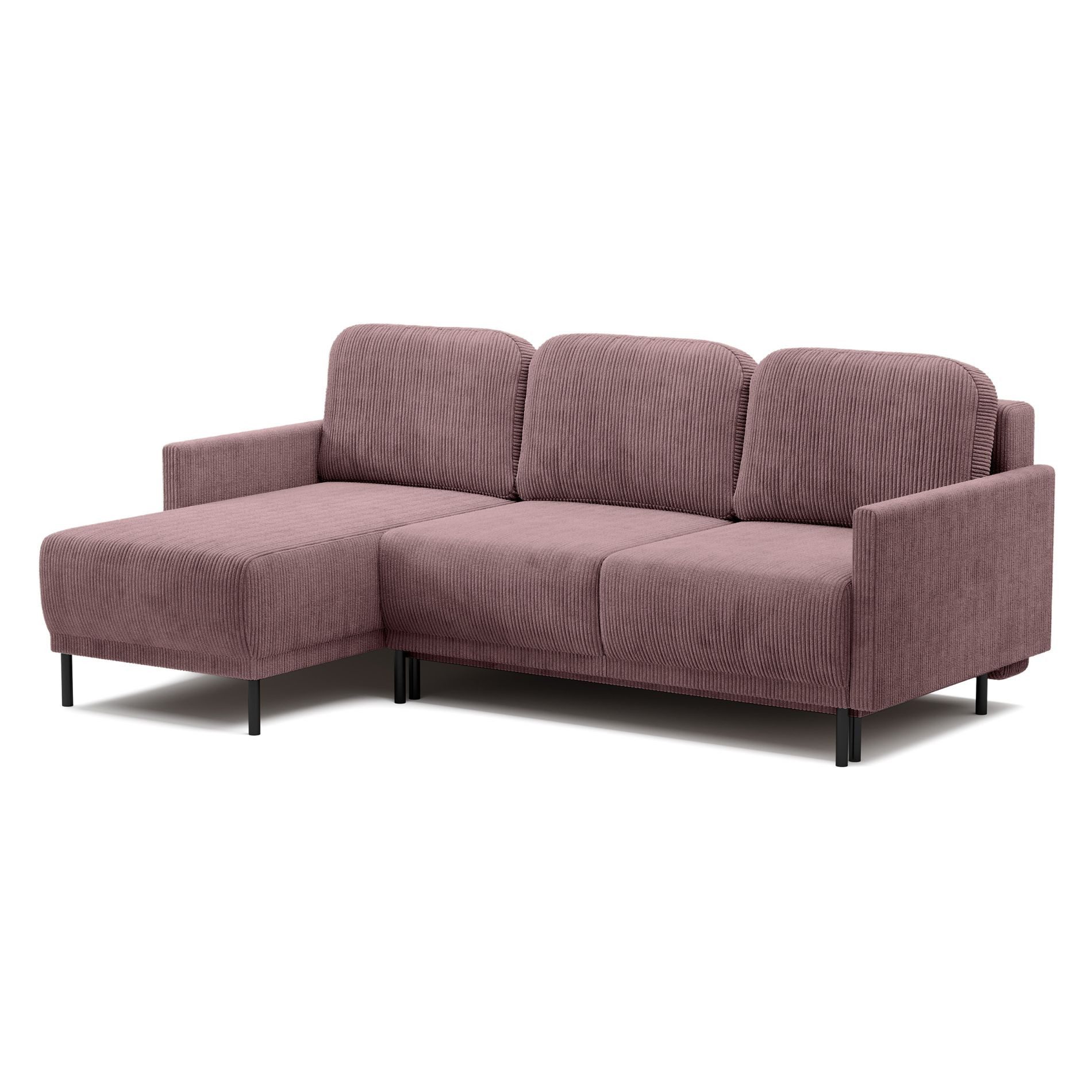 Selsey Ecksofa HAMIEL, Ottomane beidseitig montierbar, Stauraum, Schlaffunktion 147x200 cm